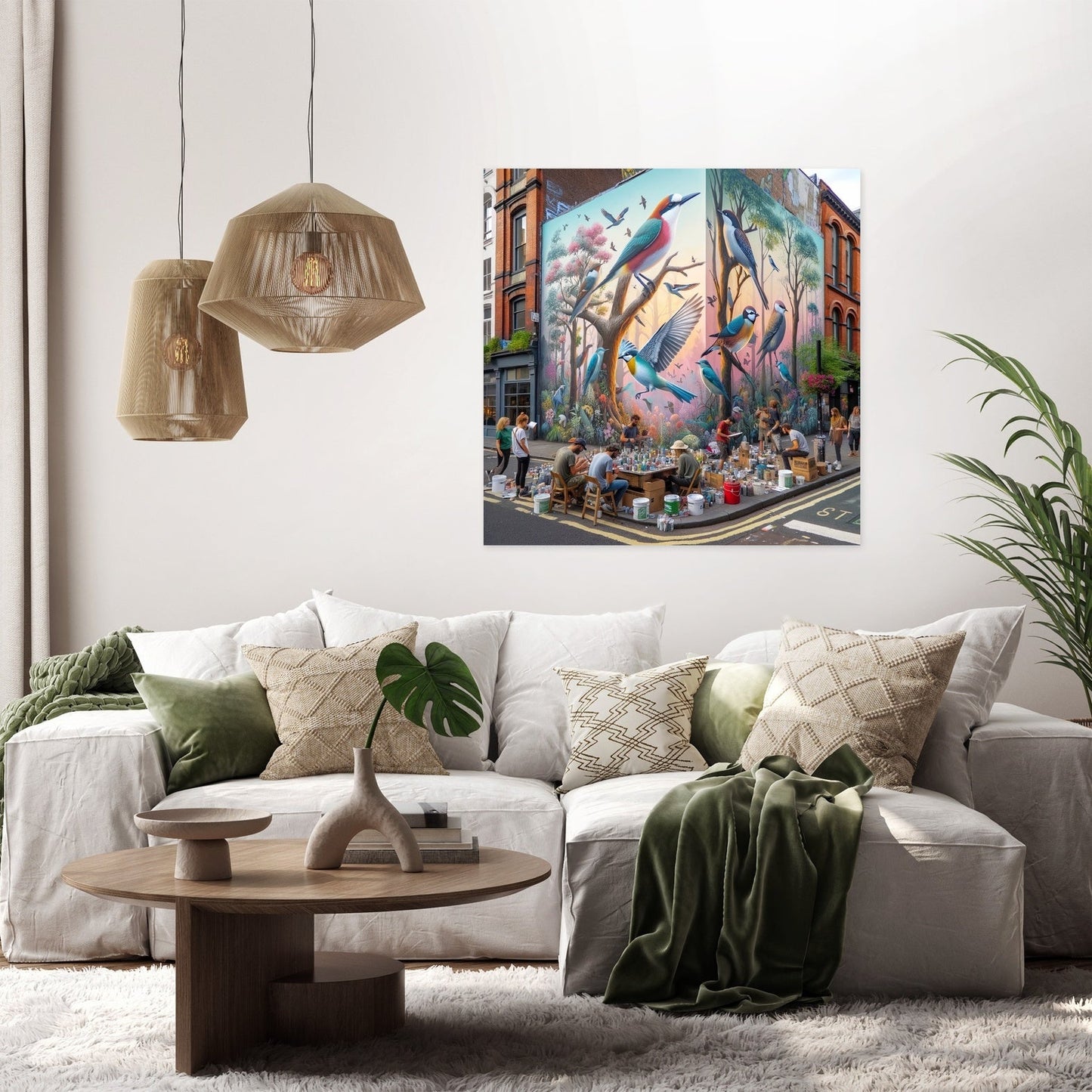 Urban Nature Mural Canvas