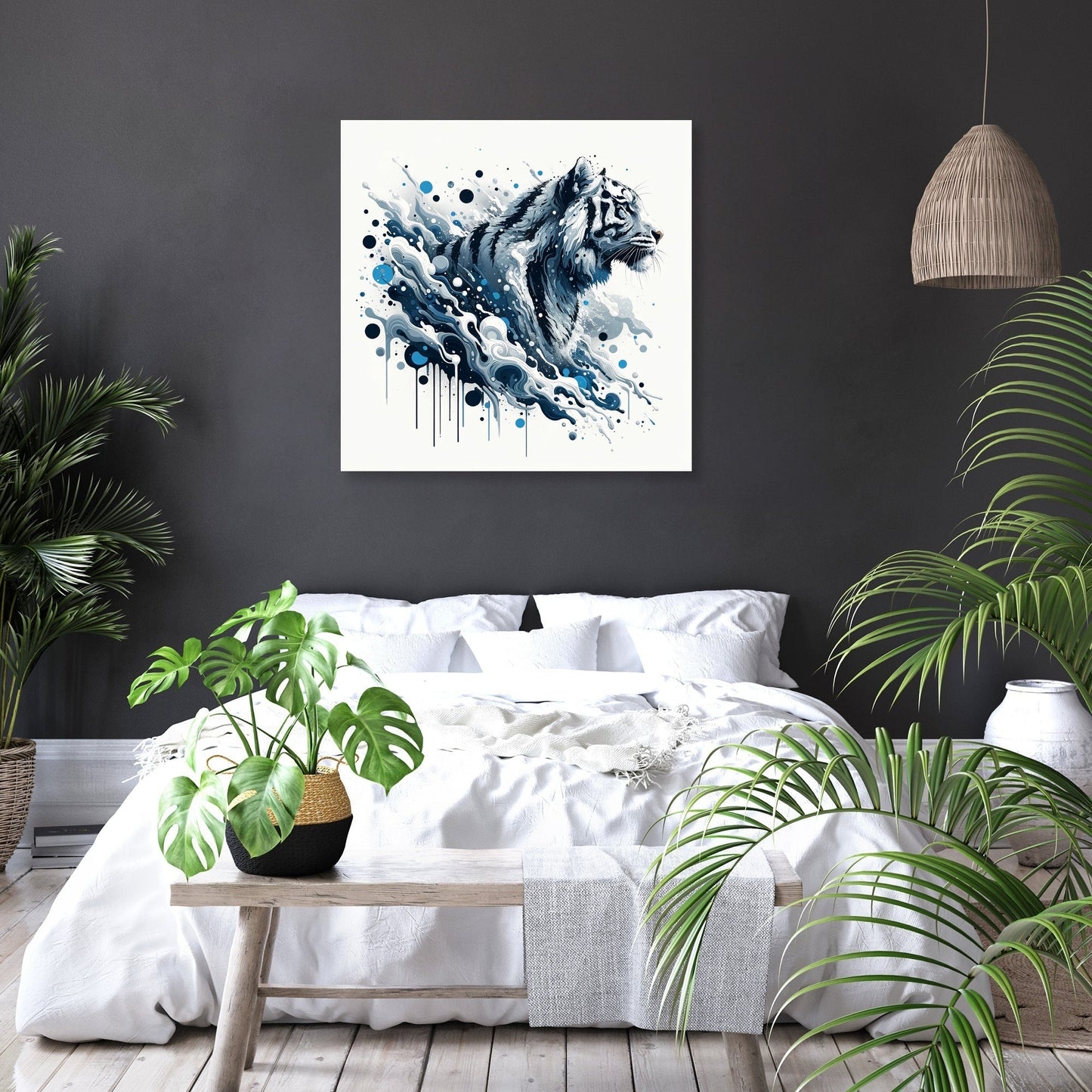 Winter Tiger Abstract Canvas