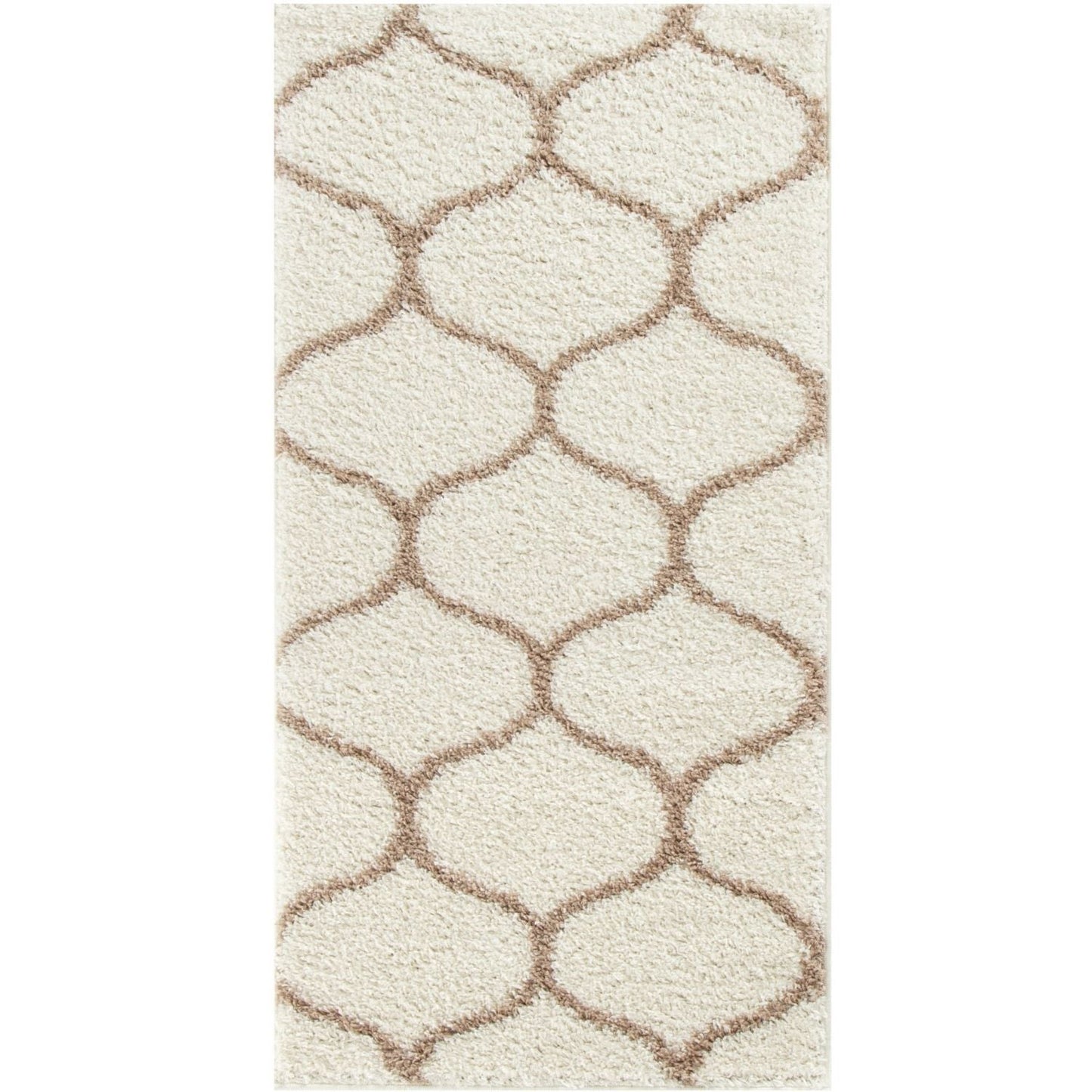 Moroccan Ivory Shaggy Rug | 630