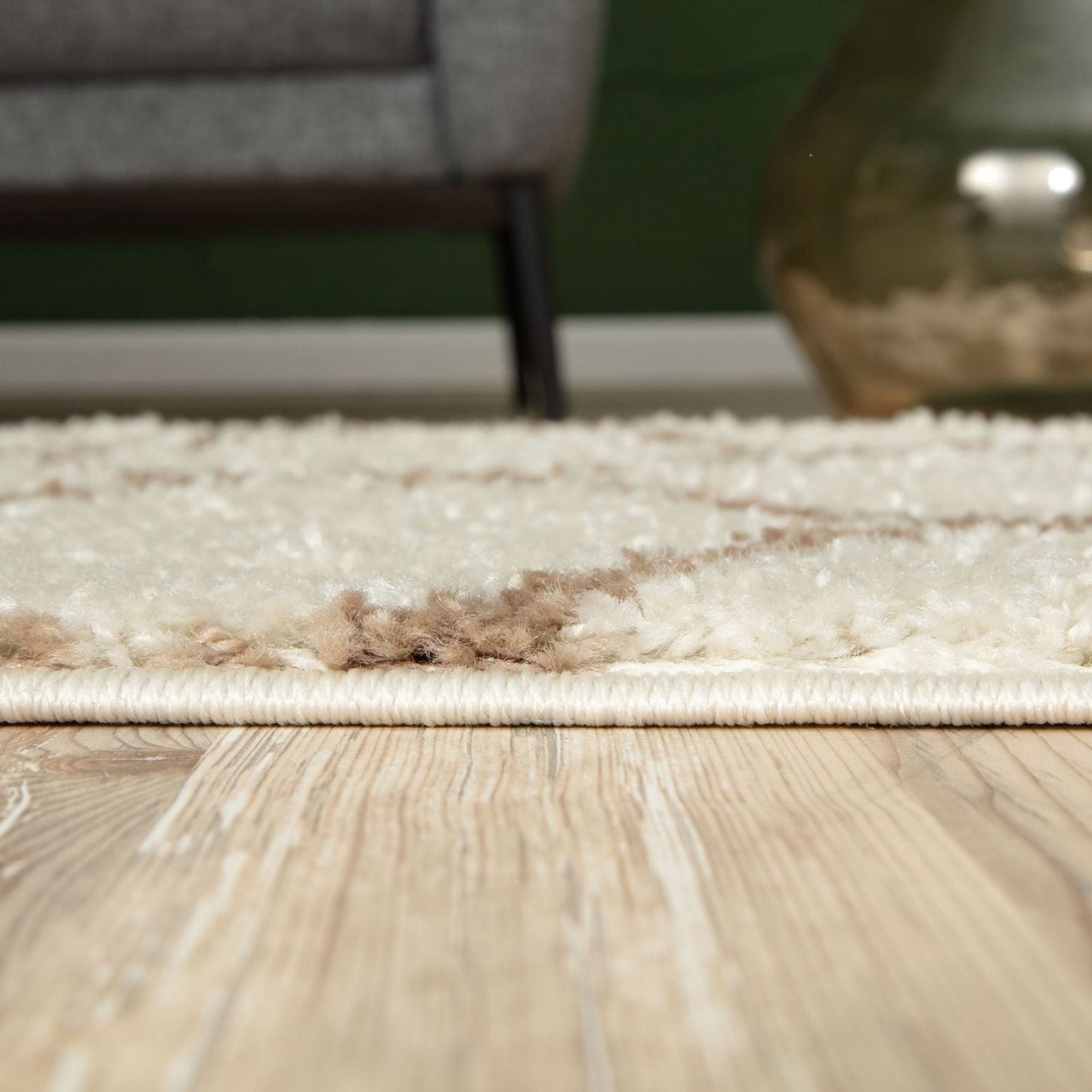 Moroccan Ivory Shaggy Rug | 630