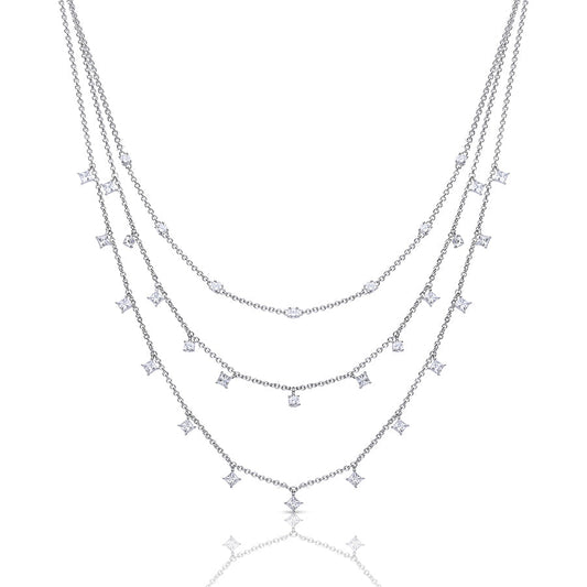 Diamonfire Triple Layered Necklace