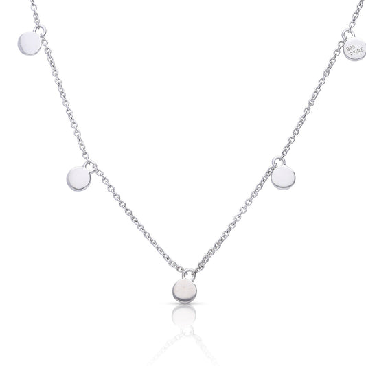 Diamonfire Plain Disc Station Necklace
