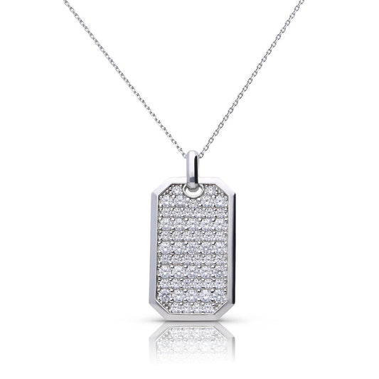 Diamonfire Tag Necklace with Zirconia