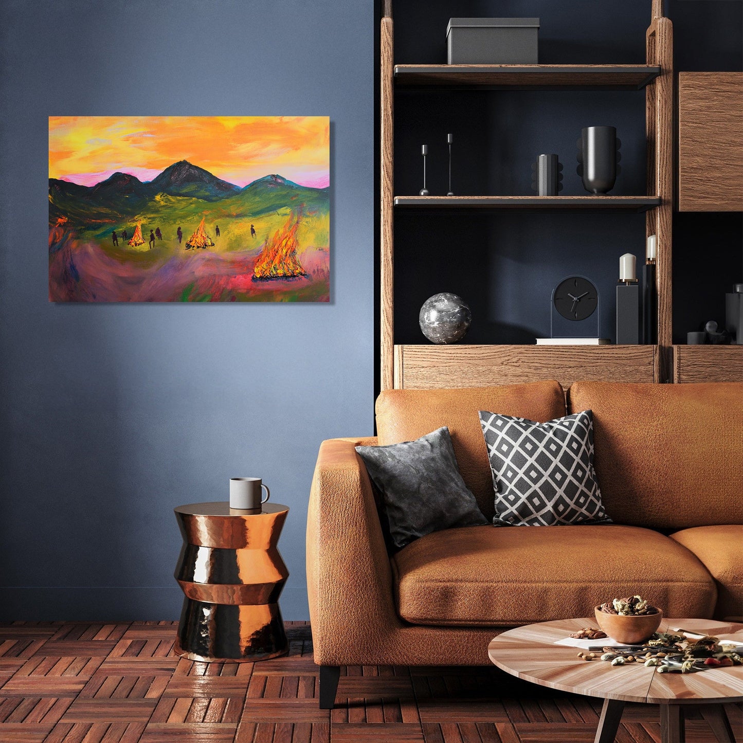 Bealtaine Bonfires Canvas