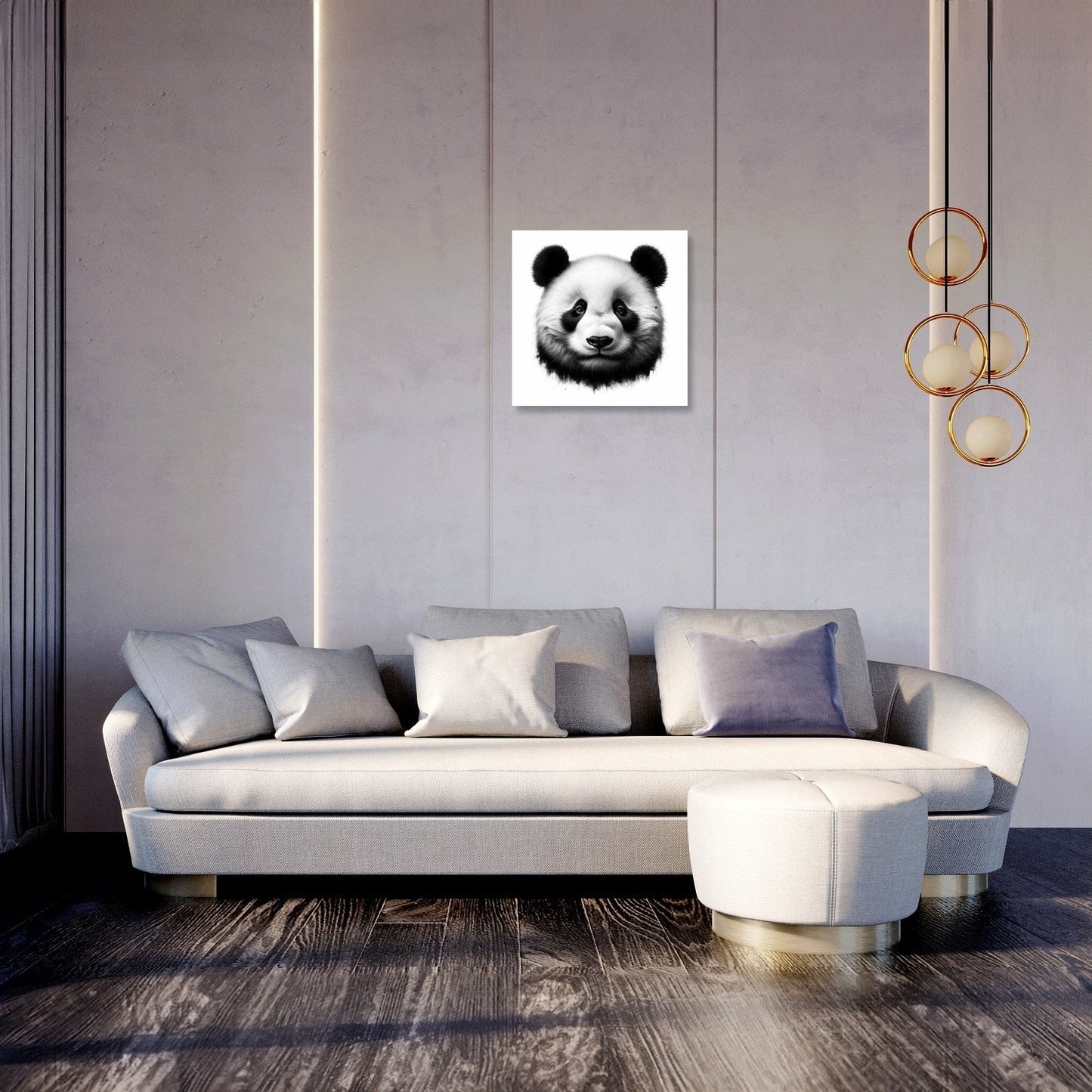 Emotive Panda: Captured Grace Canvas