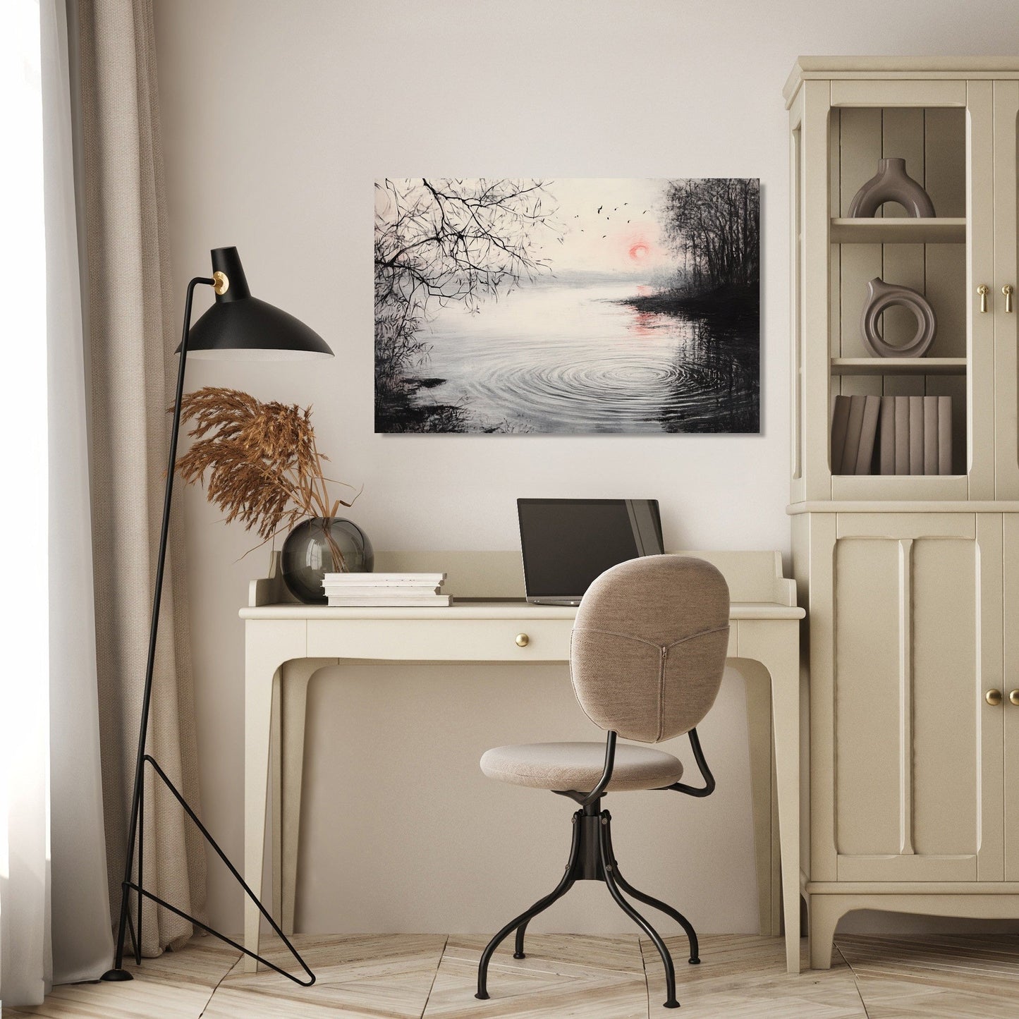 Serene Lakeside Canvas