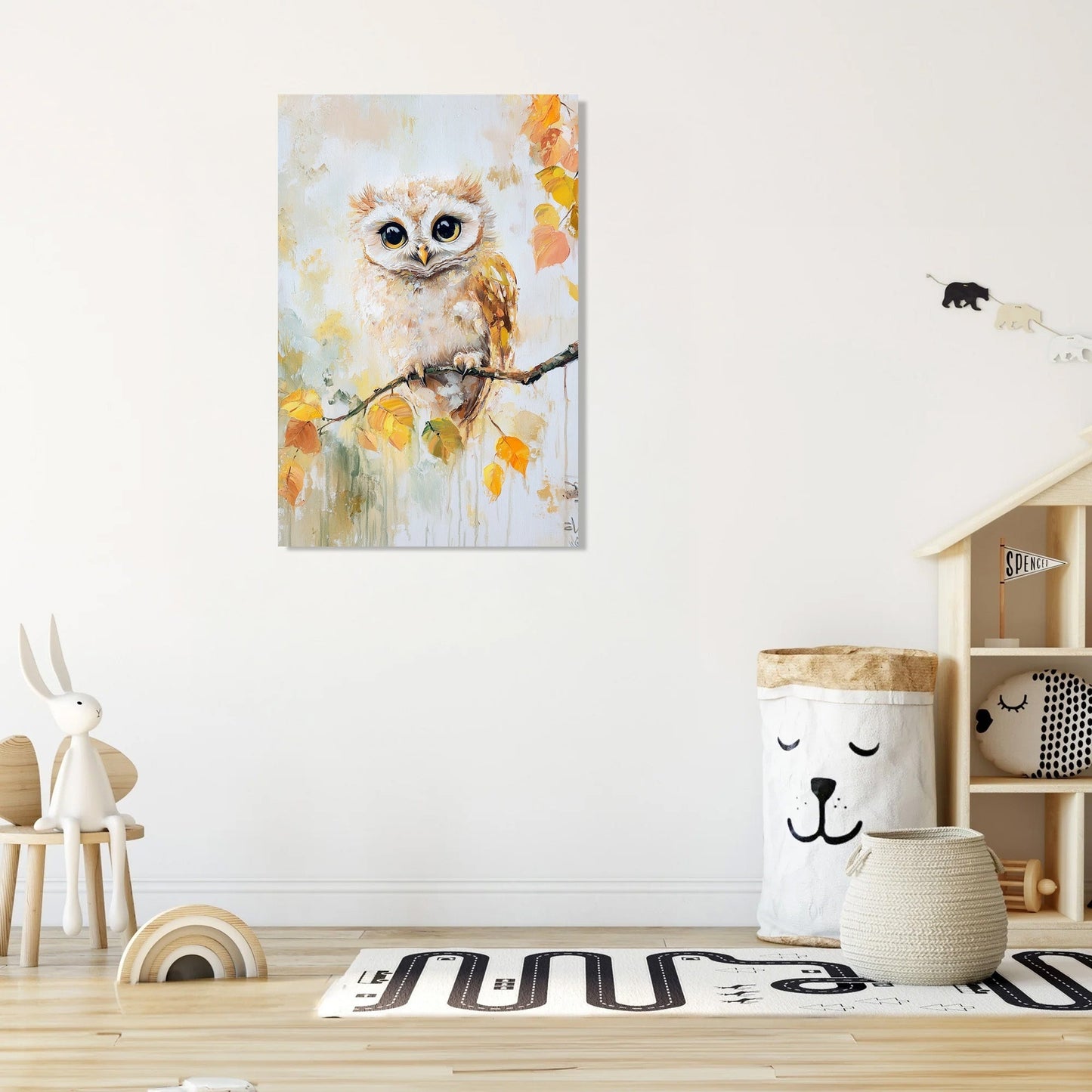 Wise Baby Owl Canvas