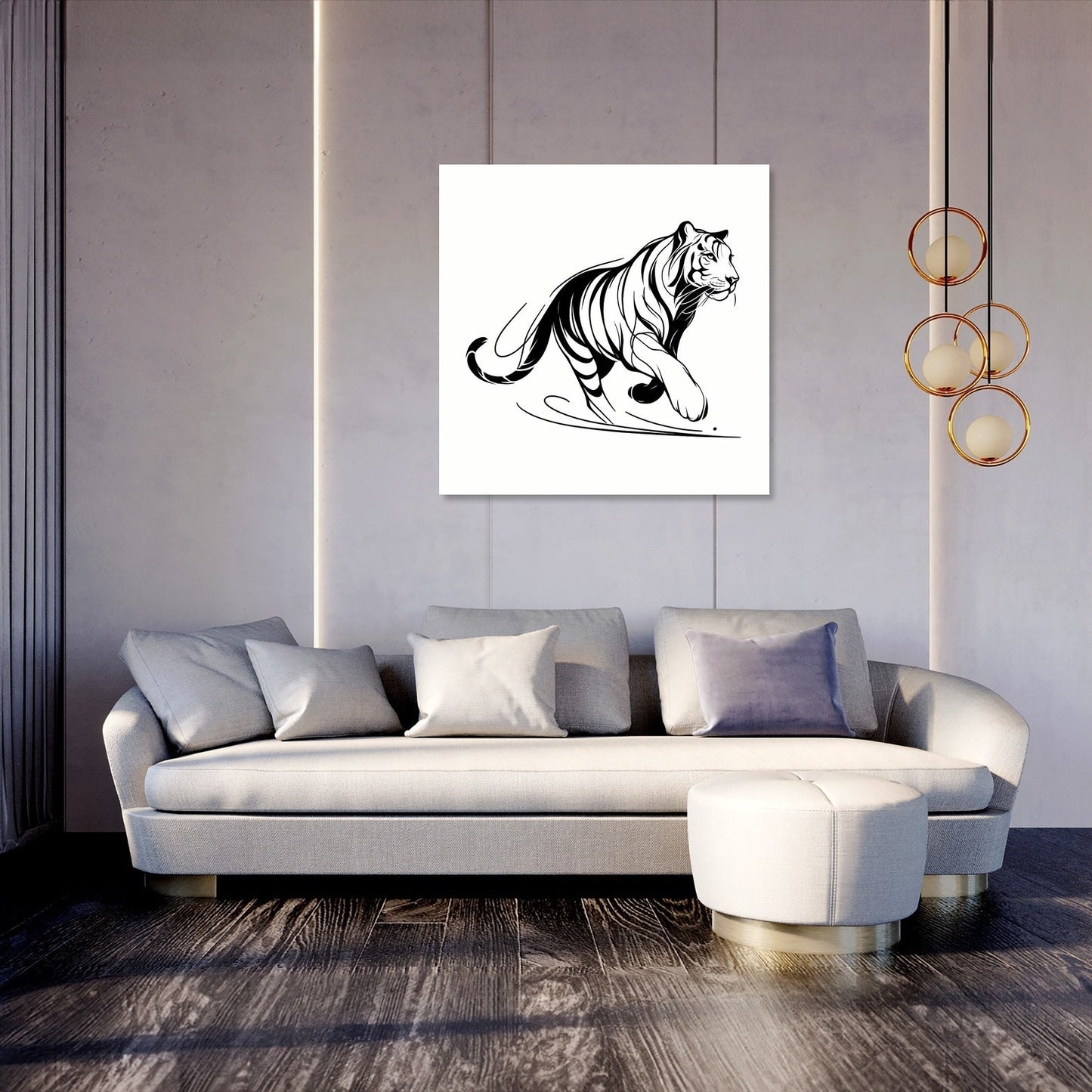 Elegant Motion Tiger Canvas