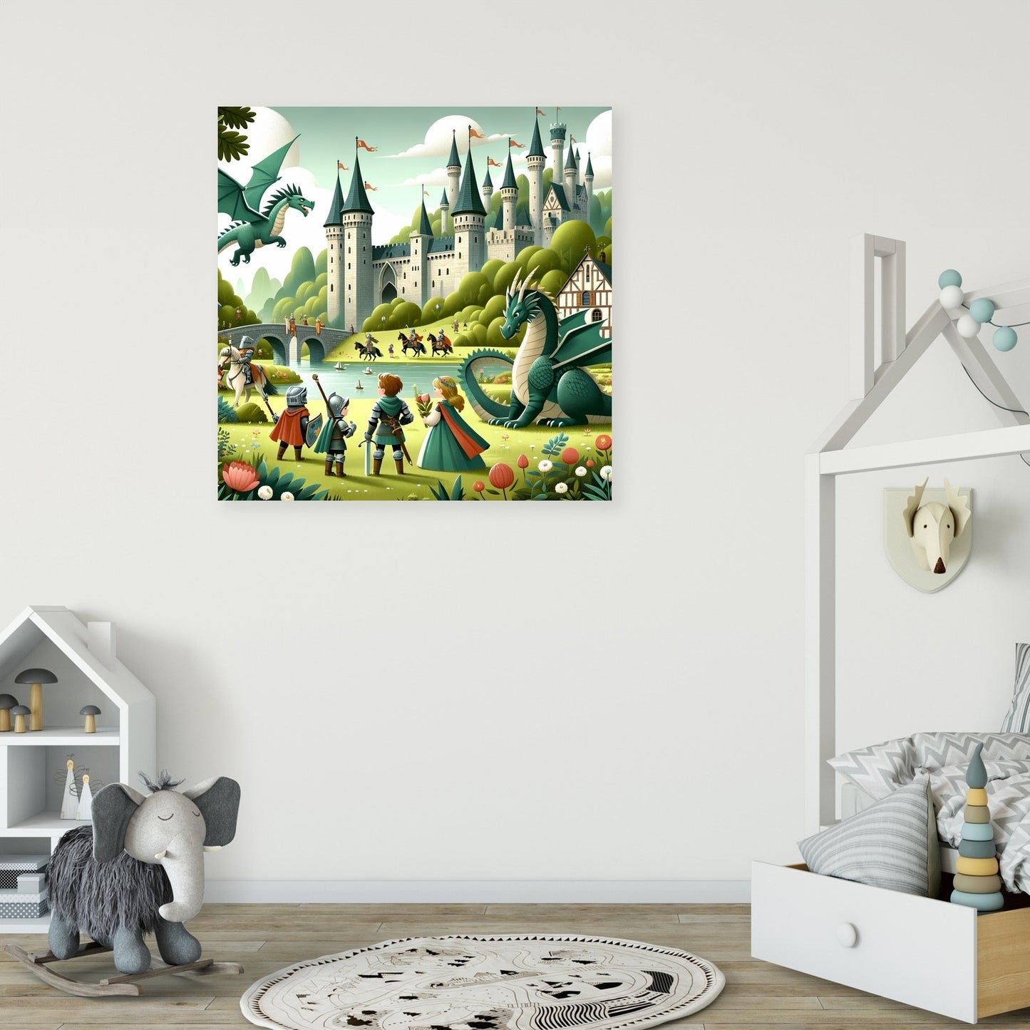 Knights and Dragons Canvas