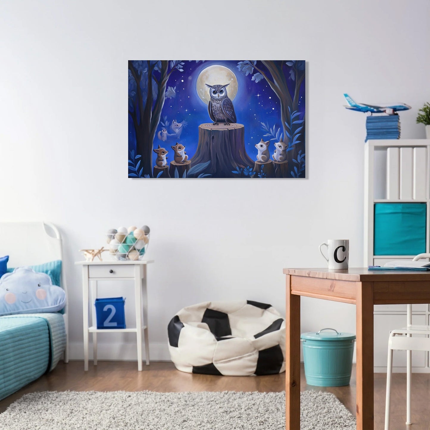 Owl's Stardust Canvas