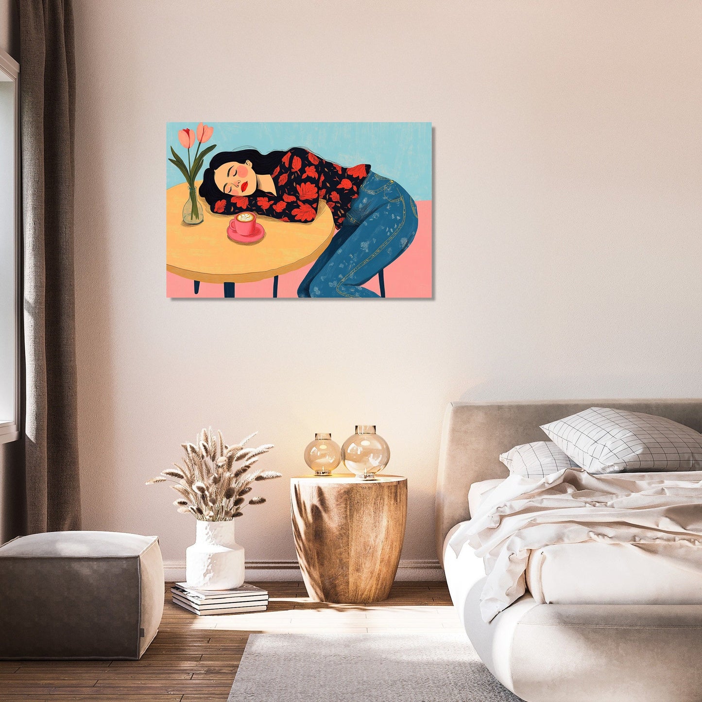 Dreaming by the Tulip Canvas