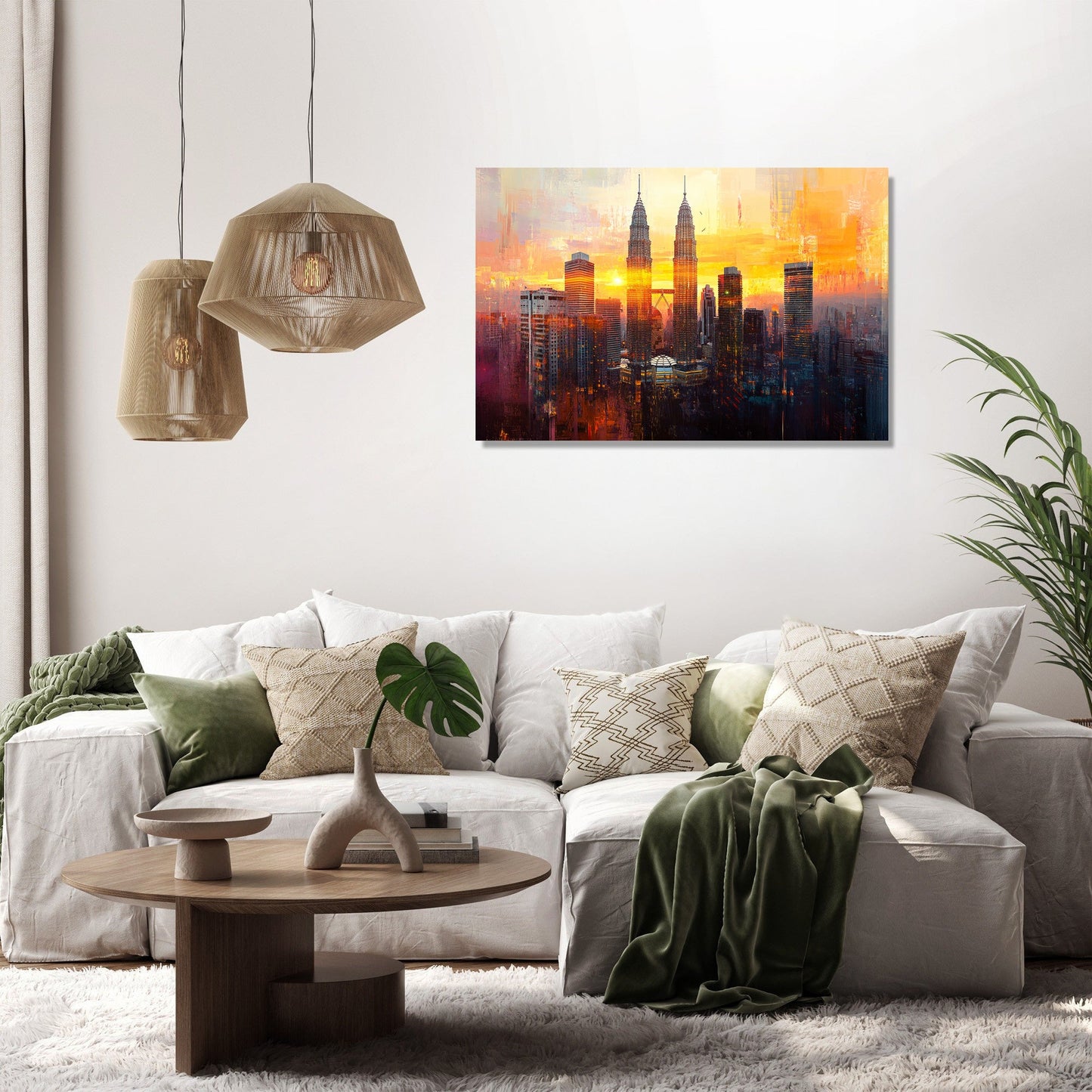 Petronas Towers Twilight Canvas