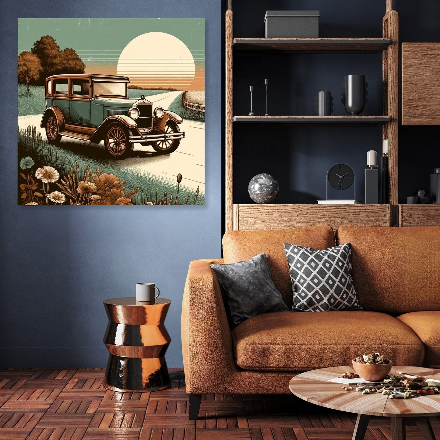 Vintage Roadside Charm Canvas