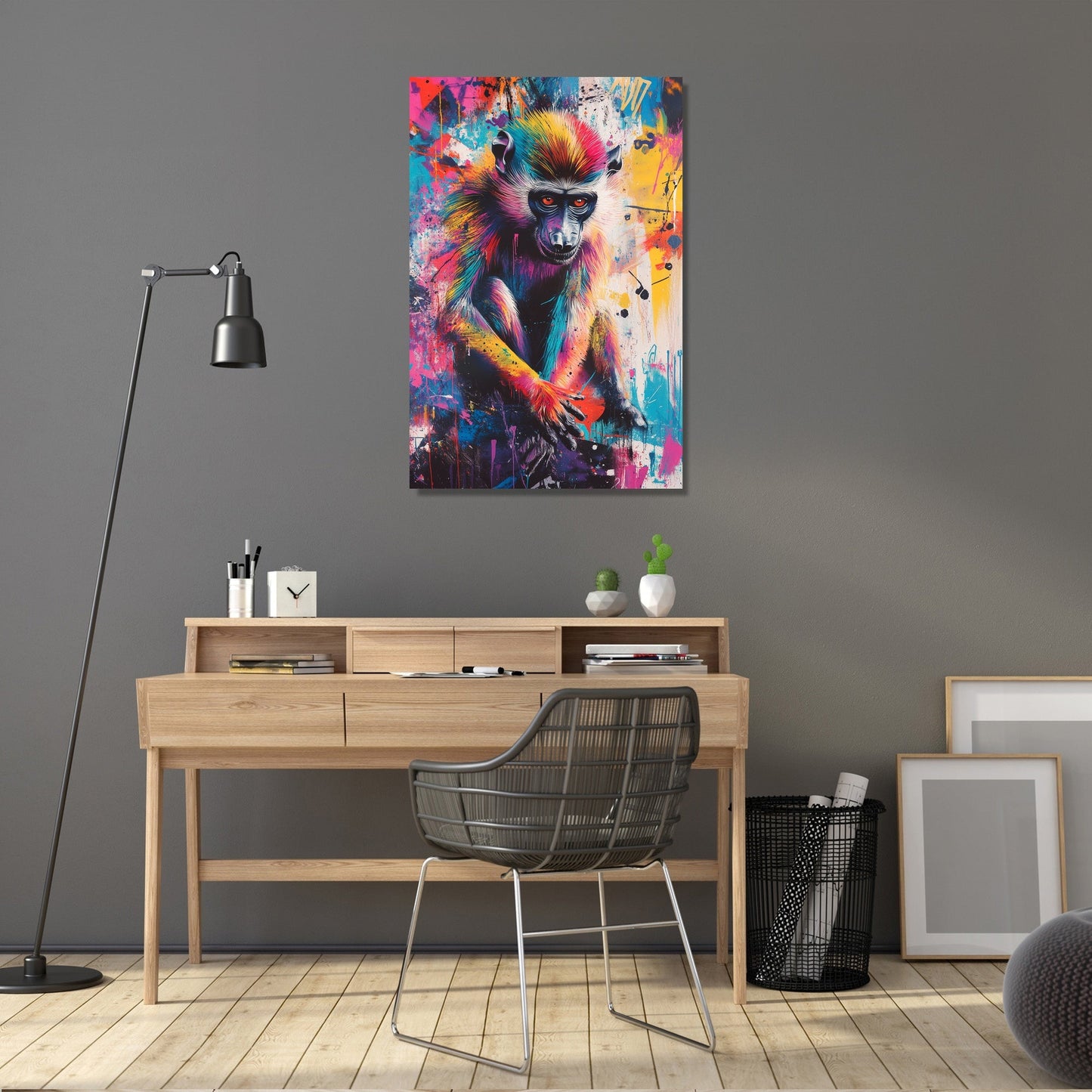 Rainbow Baboons Canvas