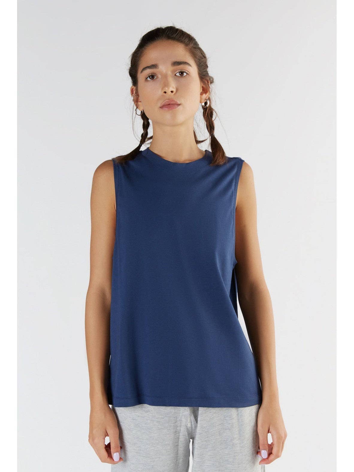 Tencel High-Neck Active Vest Top: Womens