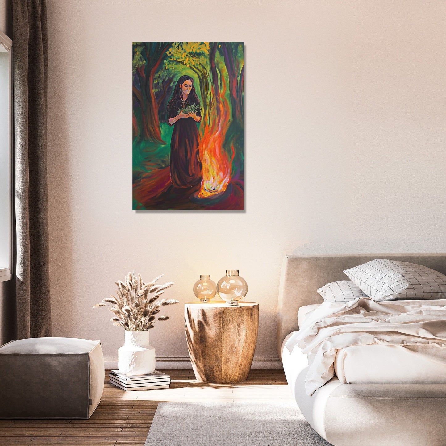Bealtaine Priestess Offering Canvas