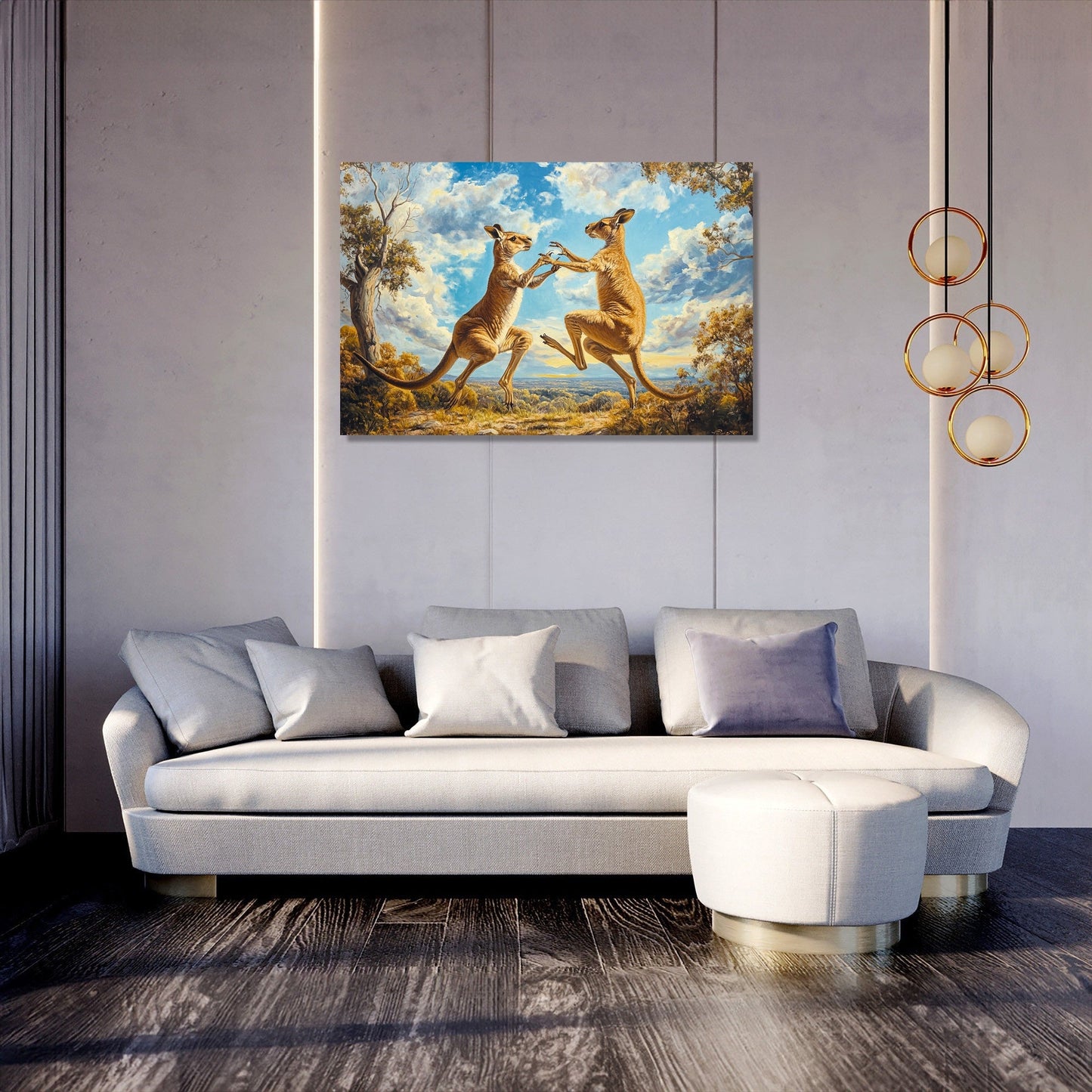 Kangaroo Sparring Canvas
