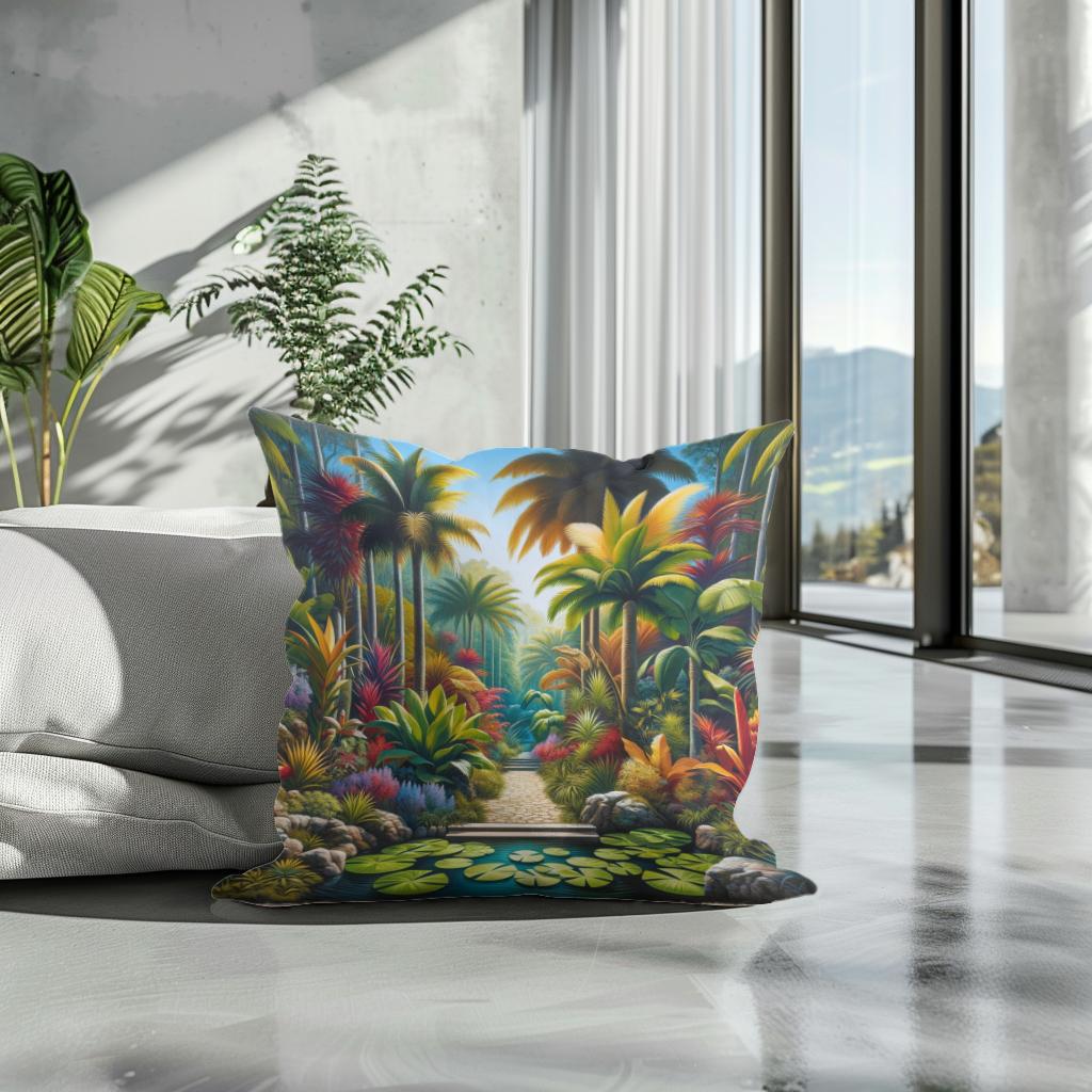Tropical Oasis Cotton Cushion