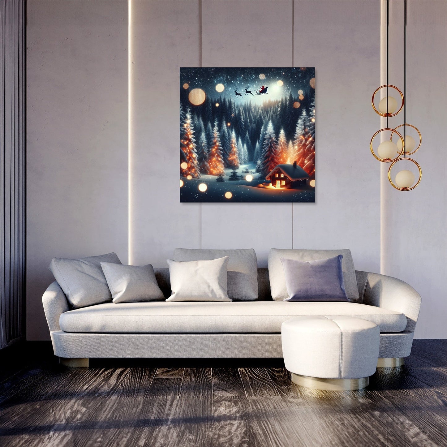 Moonlit Winter Wonderland Canvas