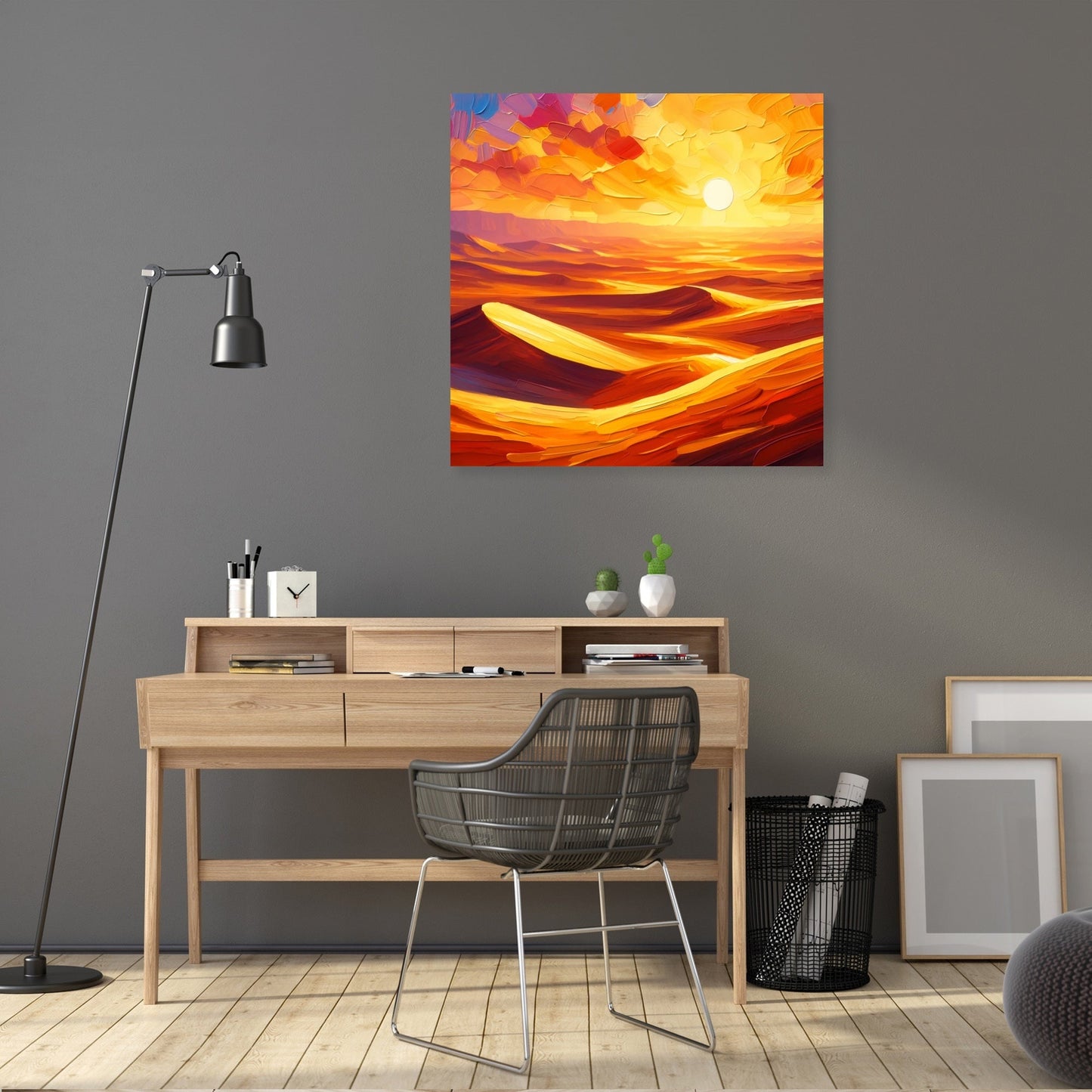Golden Desert Dunes Canvas