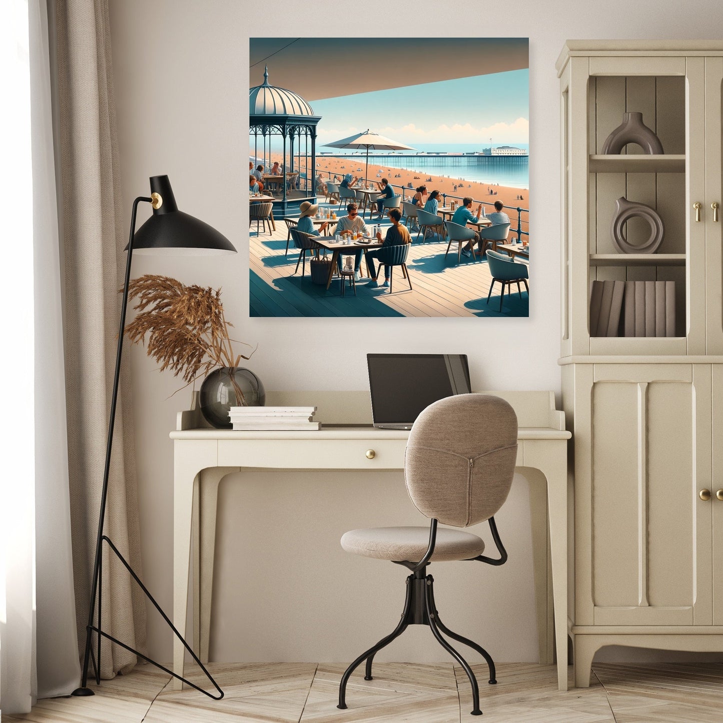 Contemporary Brighton Café Canvas