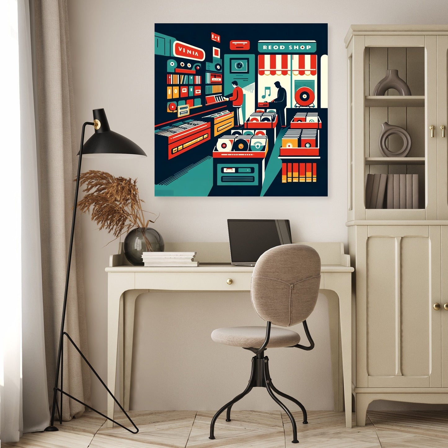 Vintage Vinyl Vibes Canvas