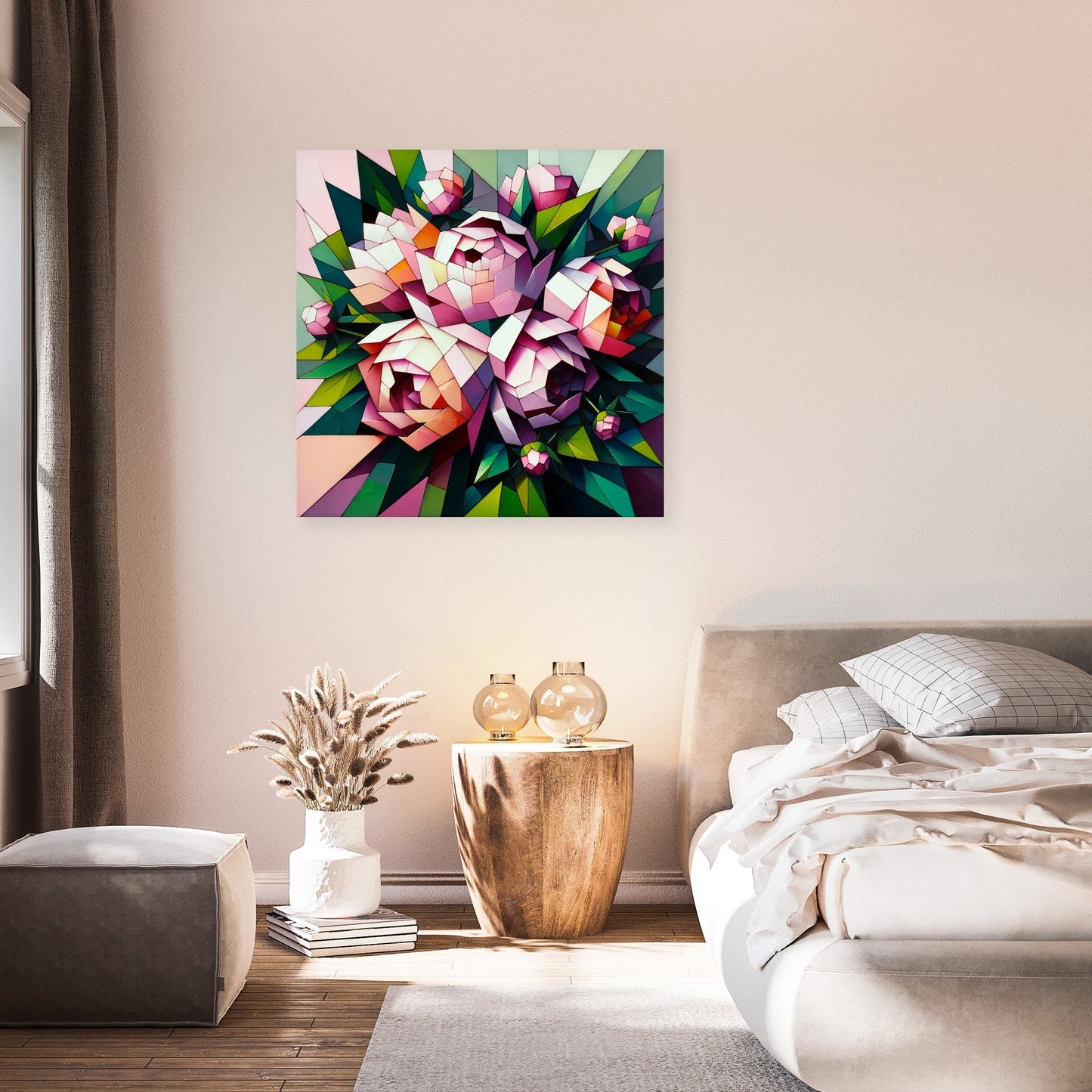 Peony Mosaic Canvas