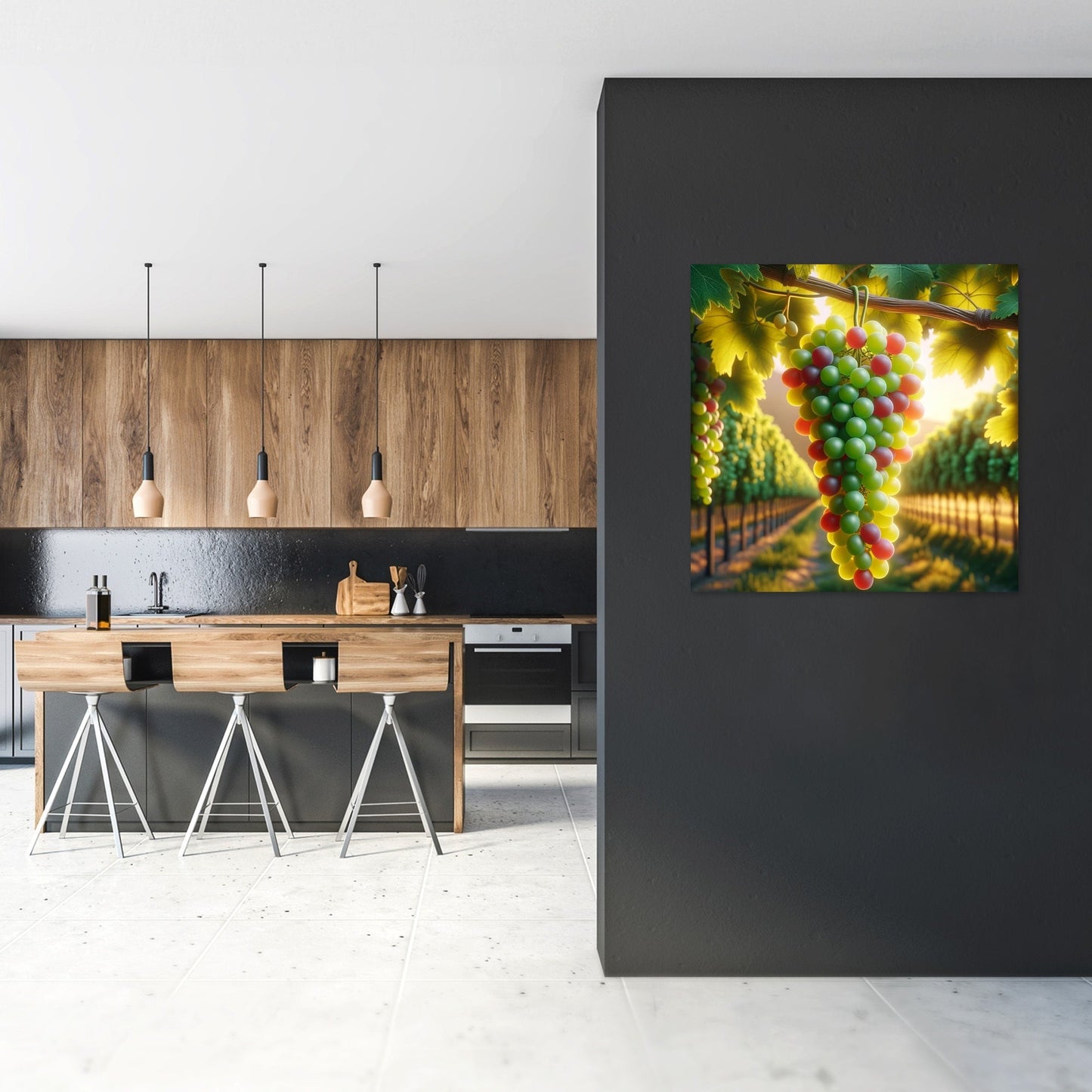 Golden Hour Grapes Canvas