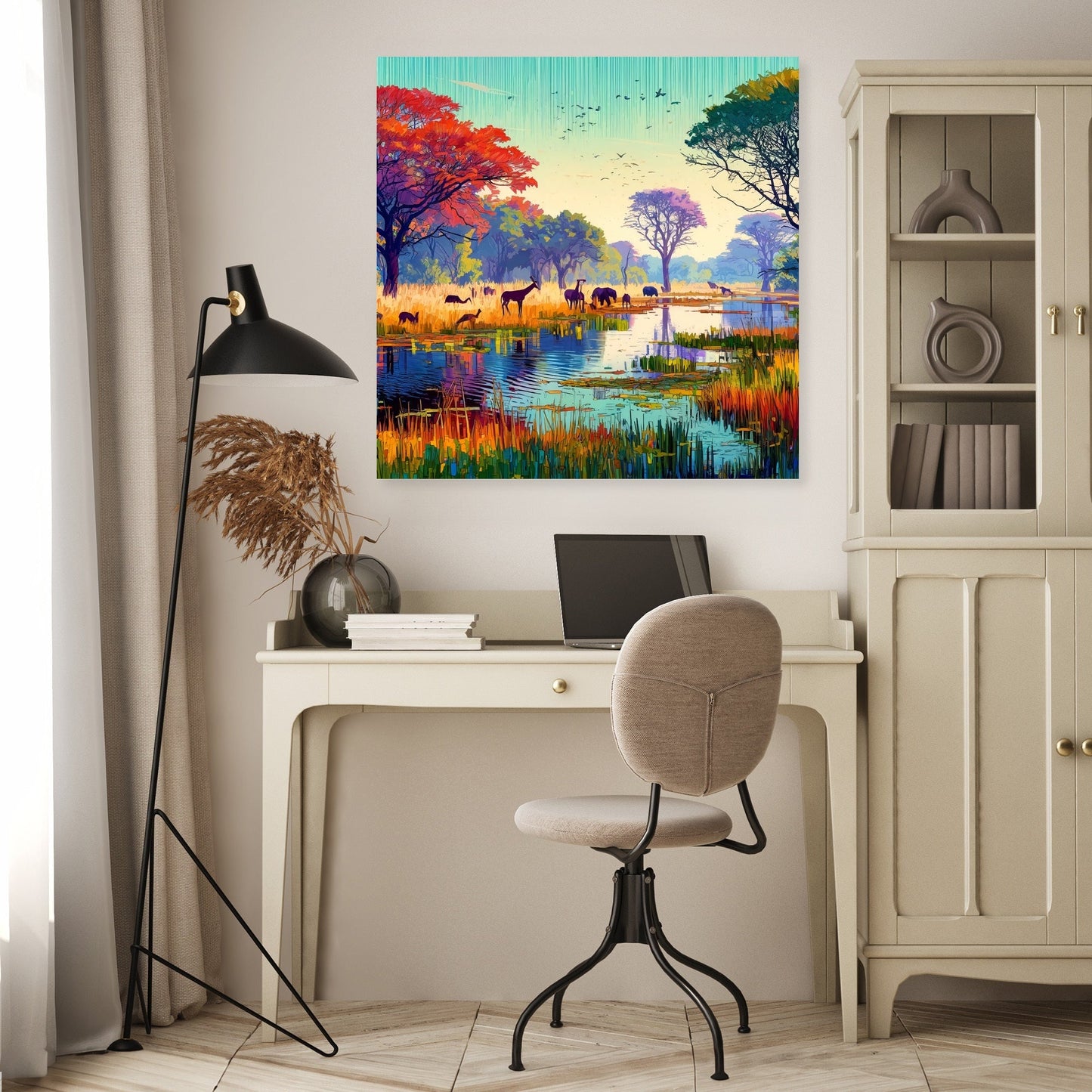 Okavango Delta Wildlife Canvas