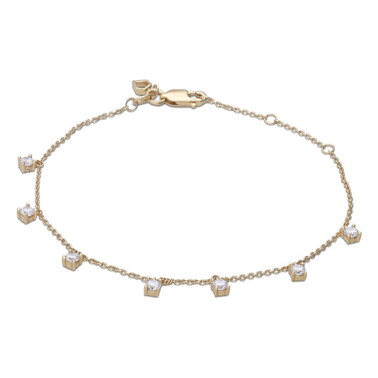 Diamonfire Claw Set Zirconia Station Bracelet