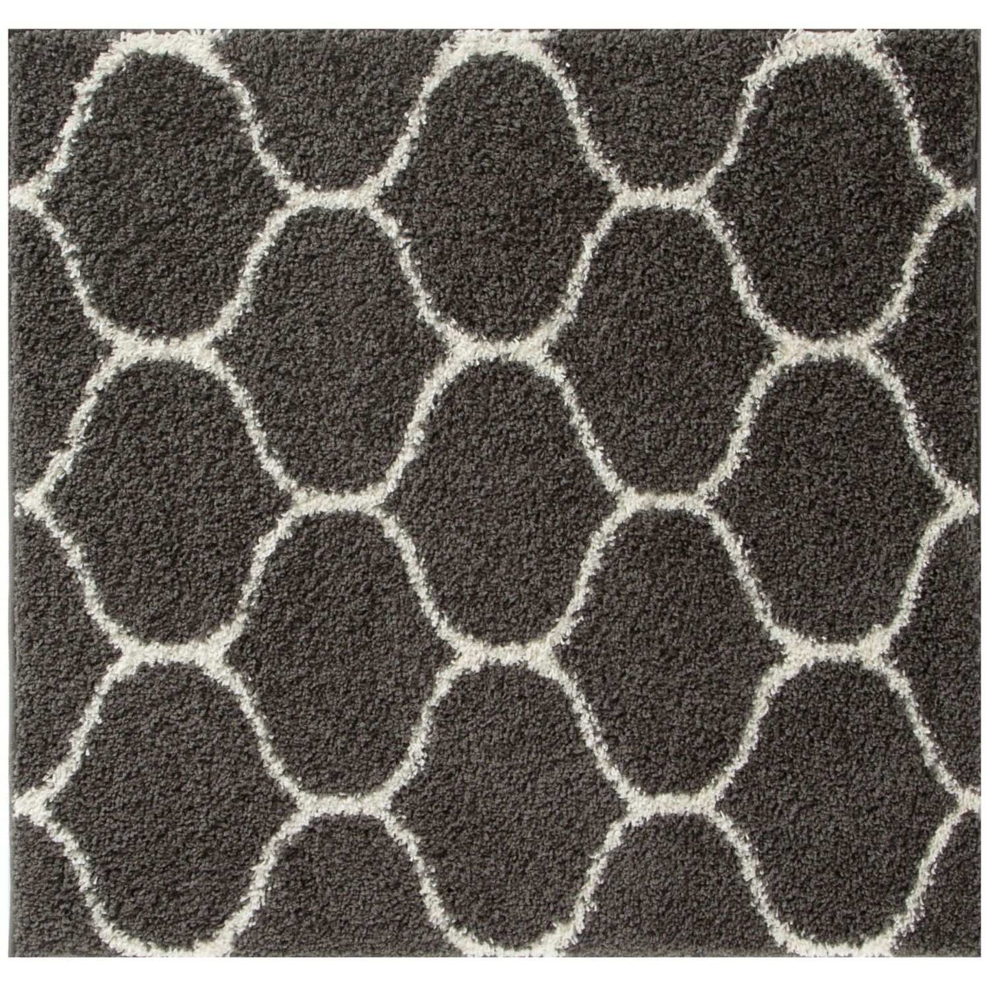 Moroccan Dark Grey Shaggy Rug | 640
