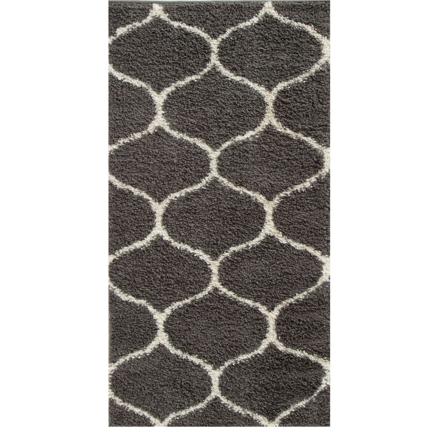 Moroccan Dark Grey Shaggy Rug | 640