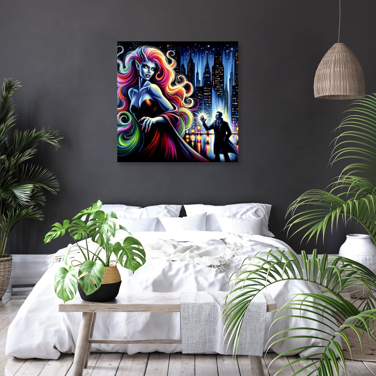 City Temptress Succubus Canvas