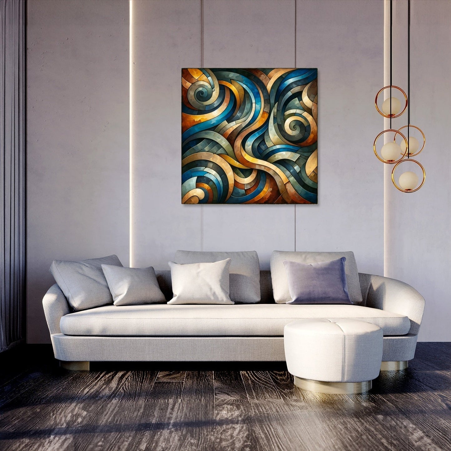 Swirling Geometry Canvas