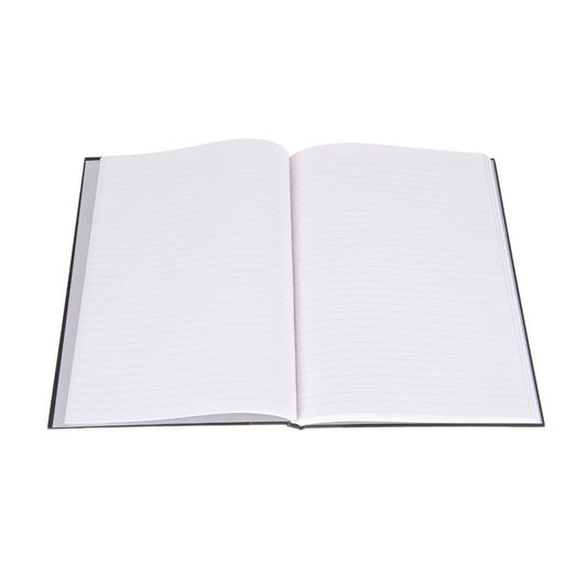 Ideal - A4 Cashbook Casebound Feint - 192 Pages  - Black (6428)