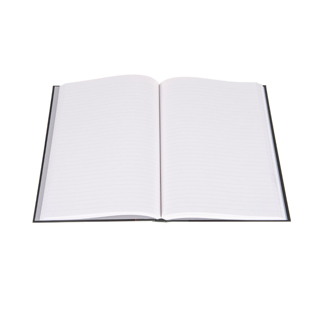 Ideal - A4 Cashbook Casebound Feint - 384 Pages  - Black (6448)