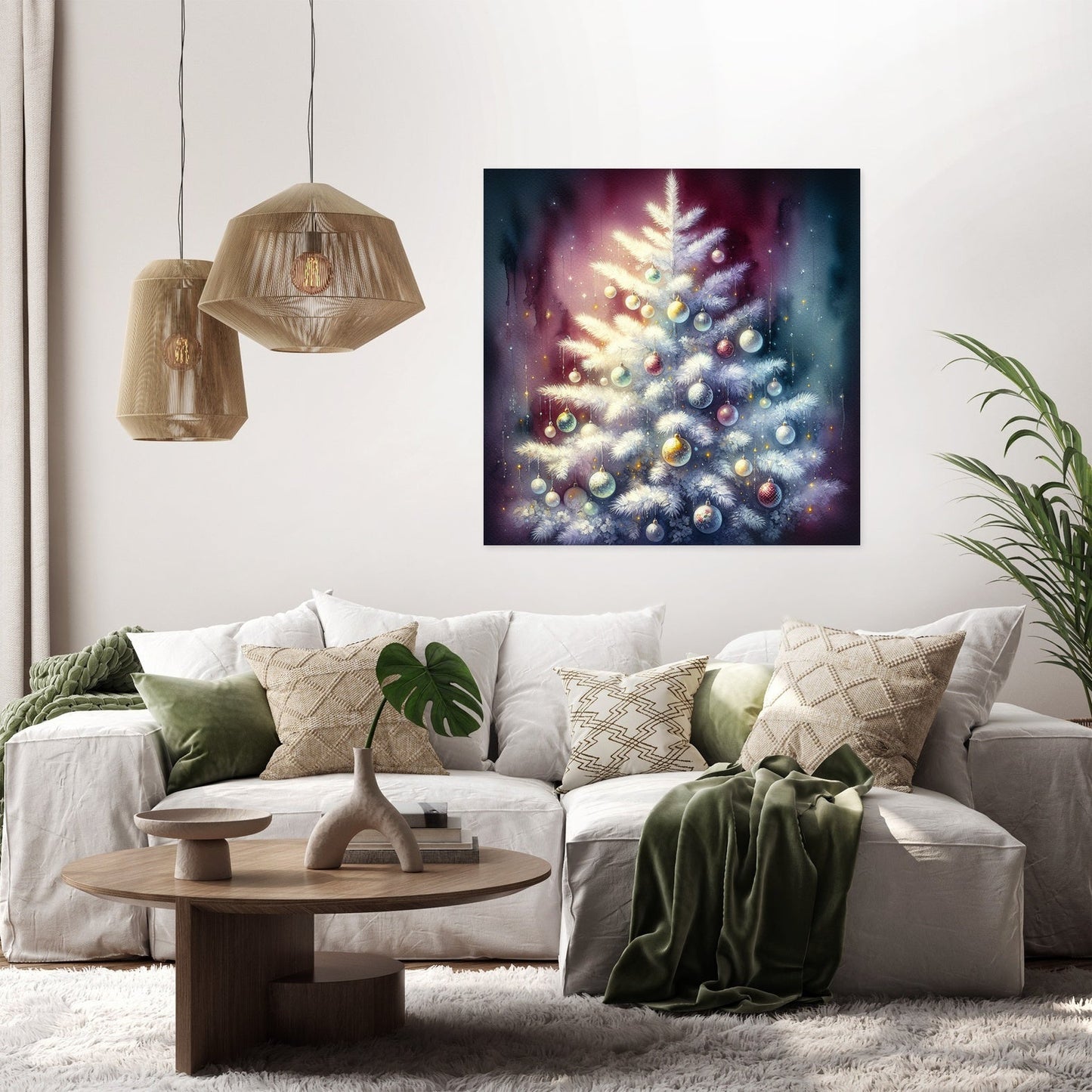 Melancholic Christmas Serenity Canvas