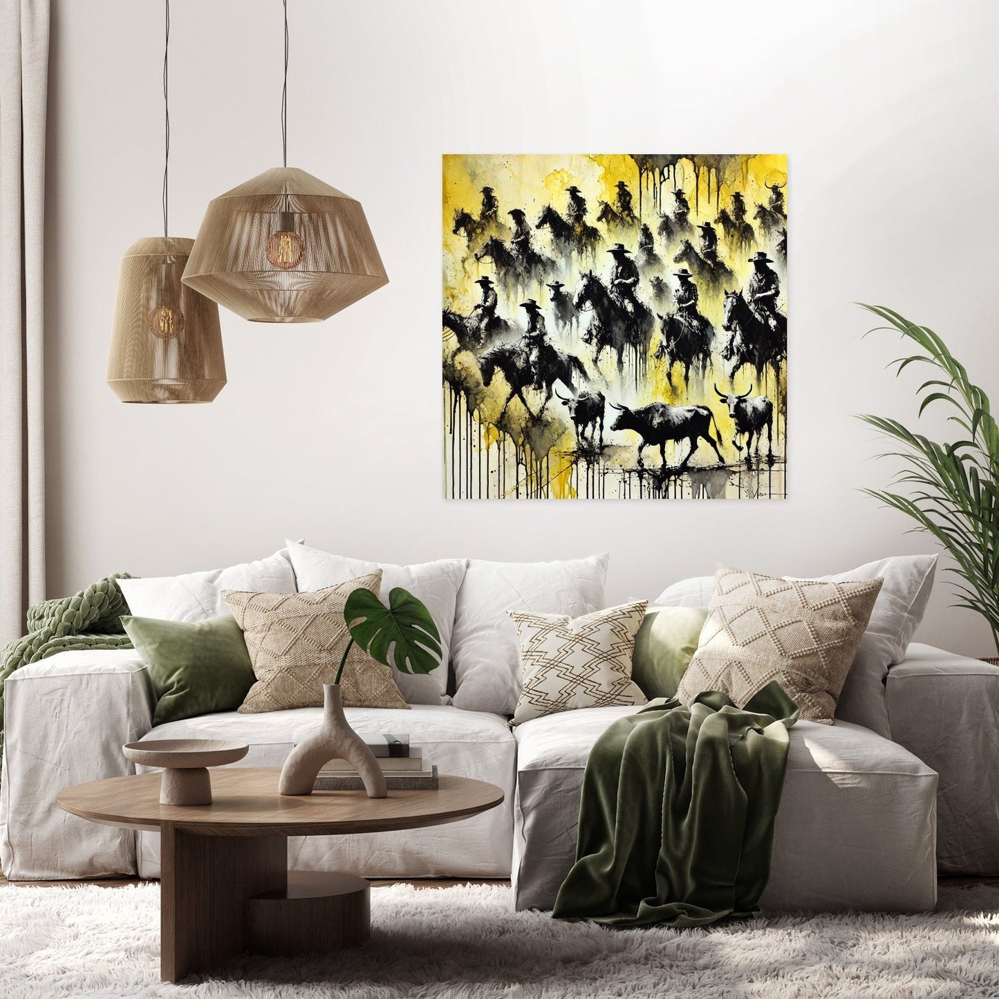 Western Ink Montage Canvas