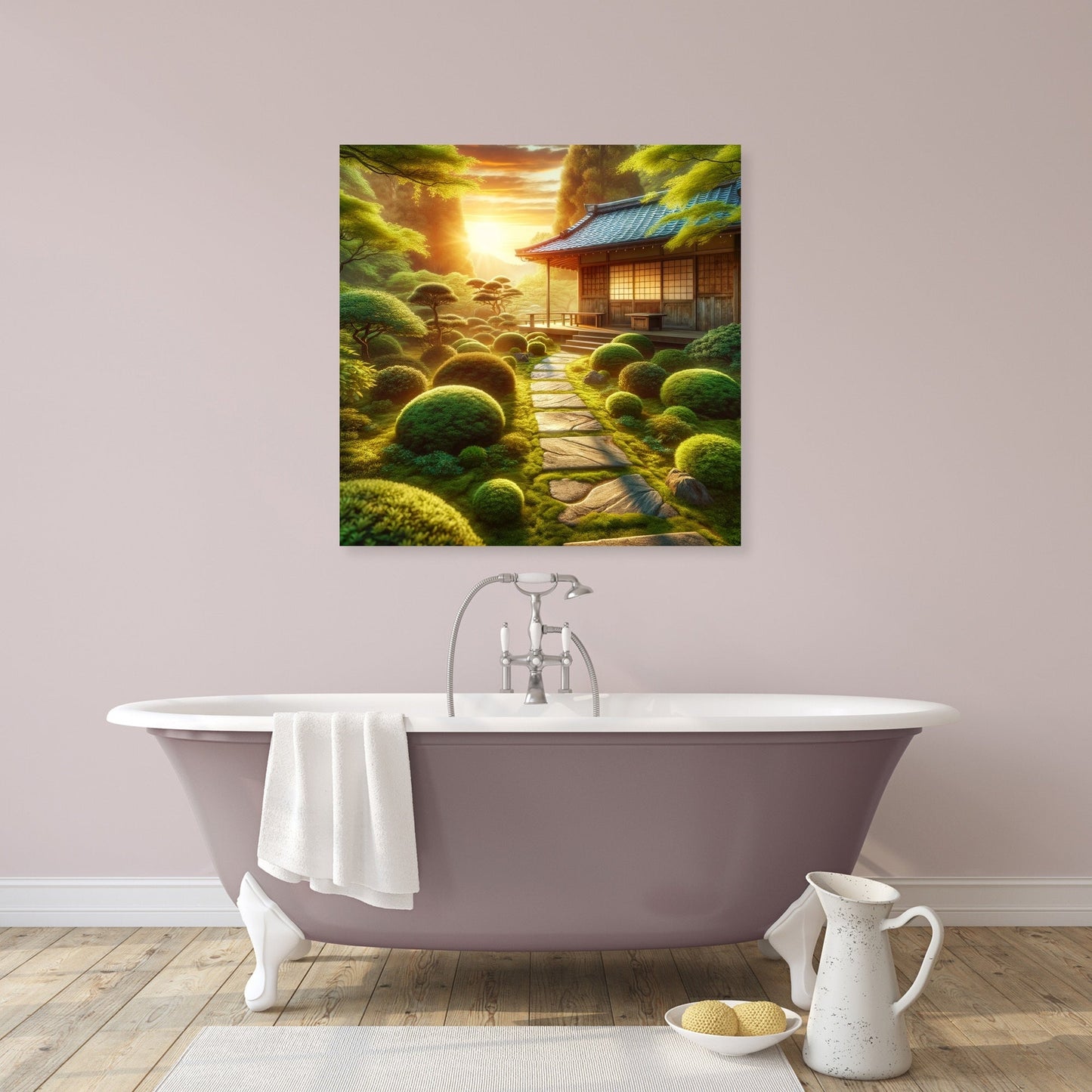 Japanese Tea Garden Serenity Canvas