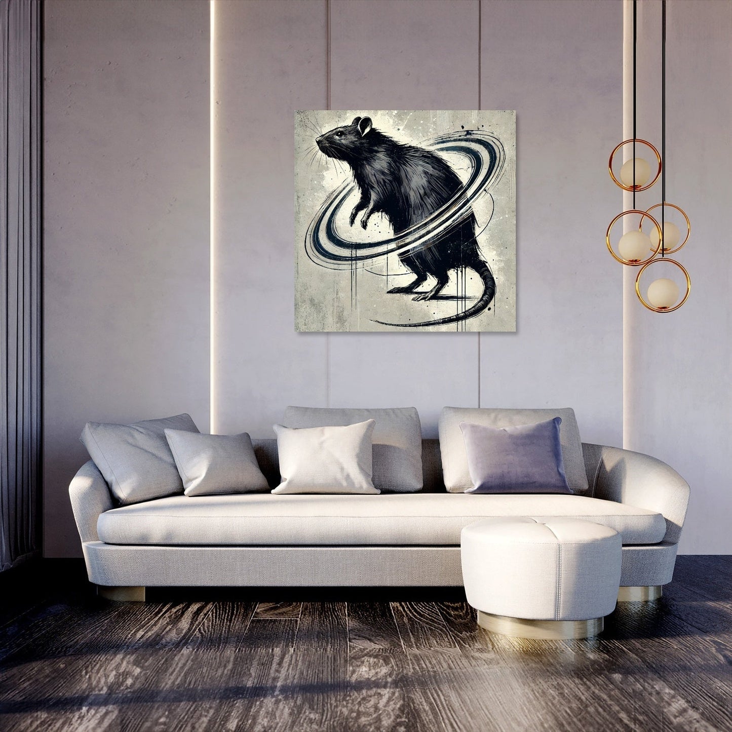 Cosmic Rat Sketch Canvas
