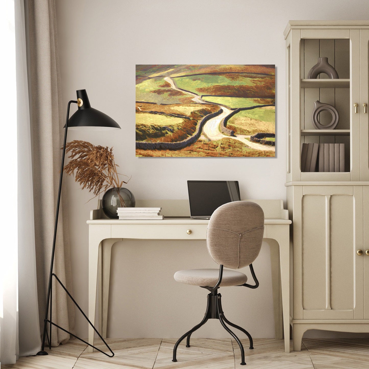 Winding Road Fields Canvas