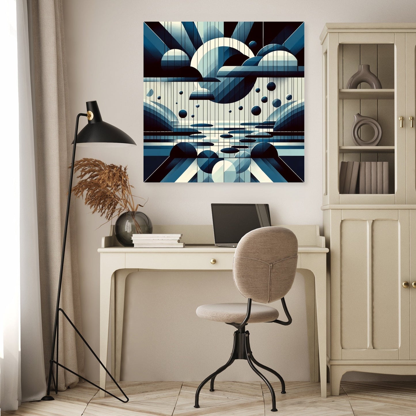 Rain Geometry Canvas