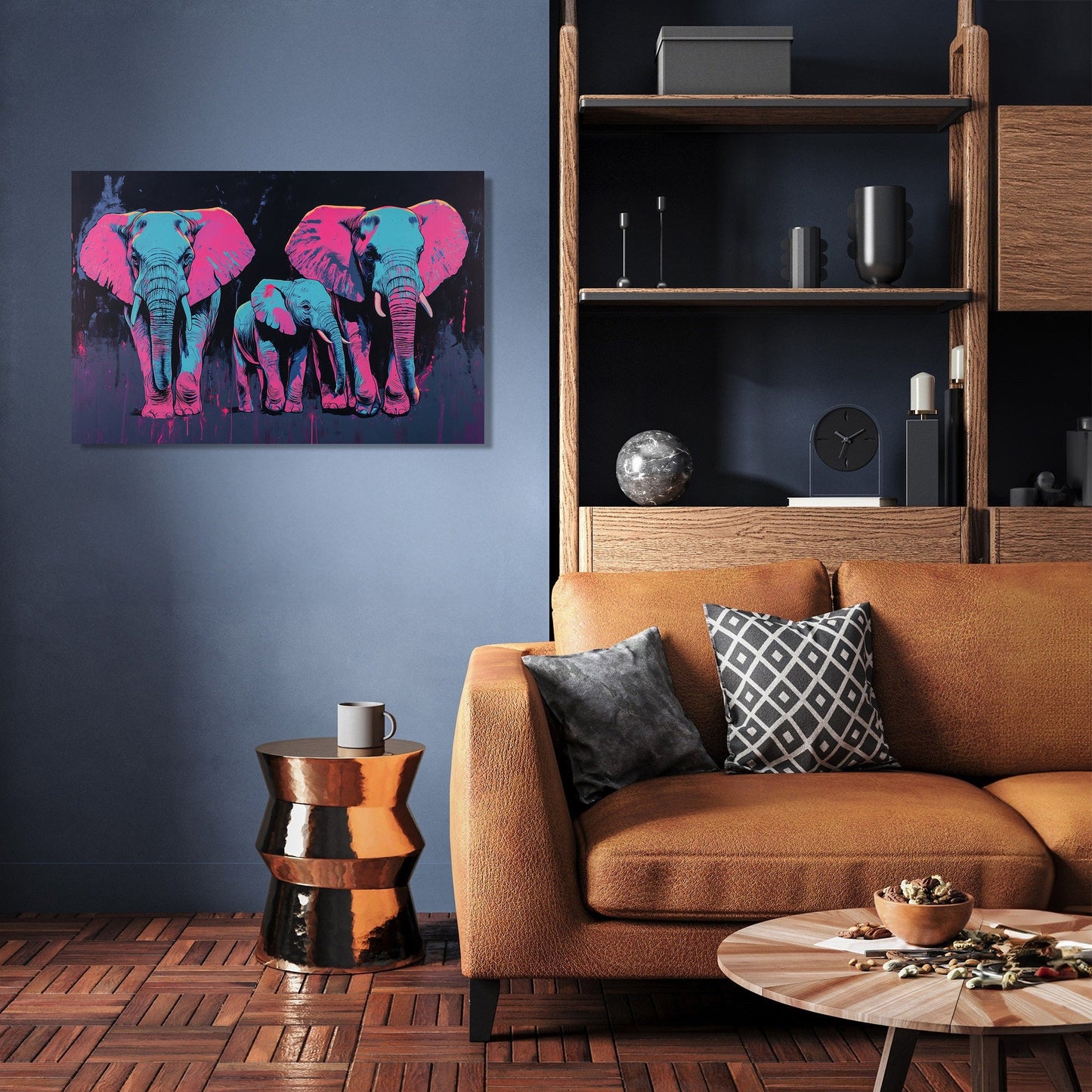 Elephant Family Harmony Canvas