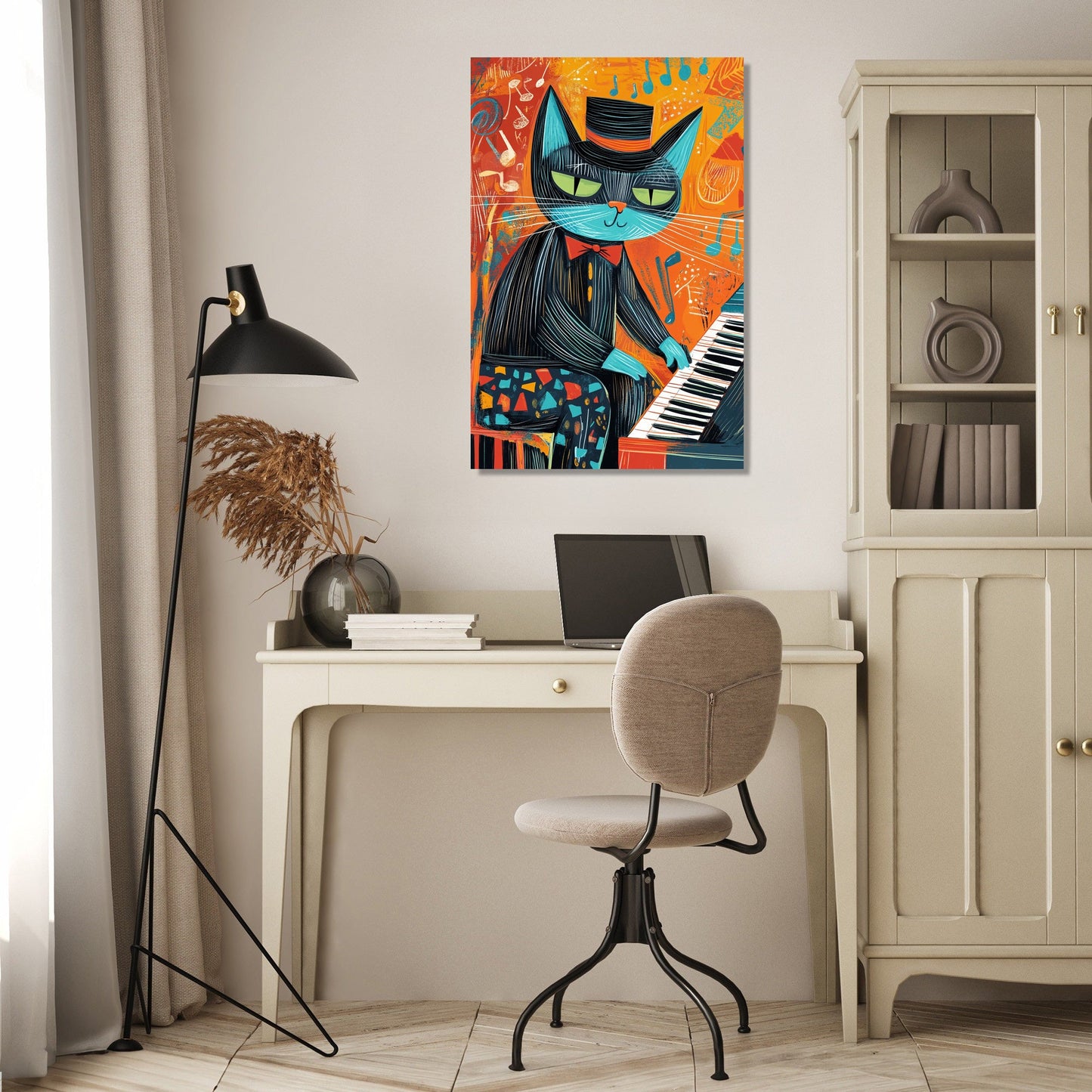 Jazz Cat Harmony Canvas