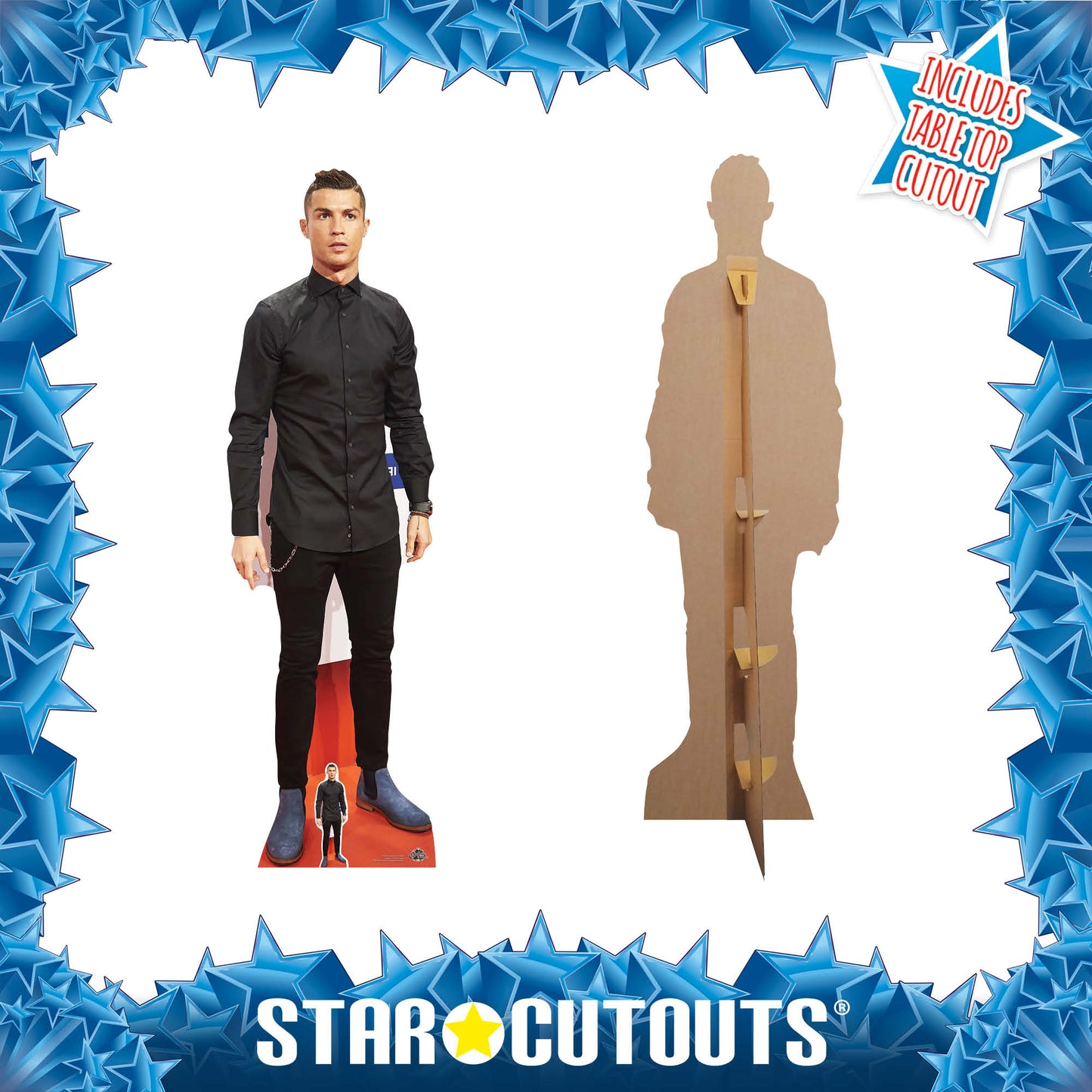 CS649 Christiano Ronaldo Footballer World Cup 2026 Height 181cm Lifesize Cardboard Cut Out With Mini