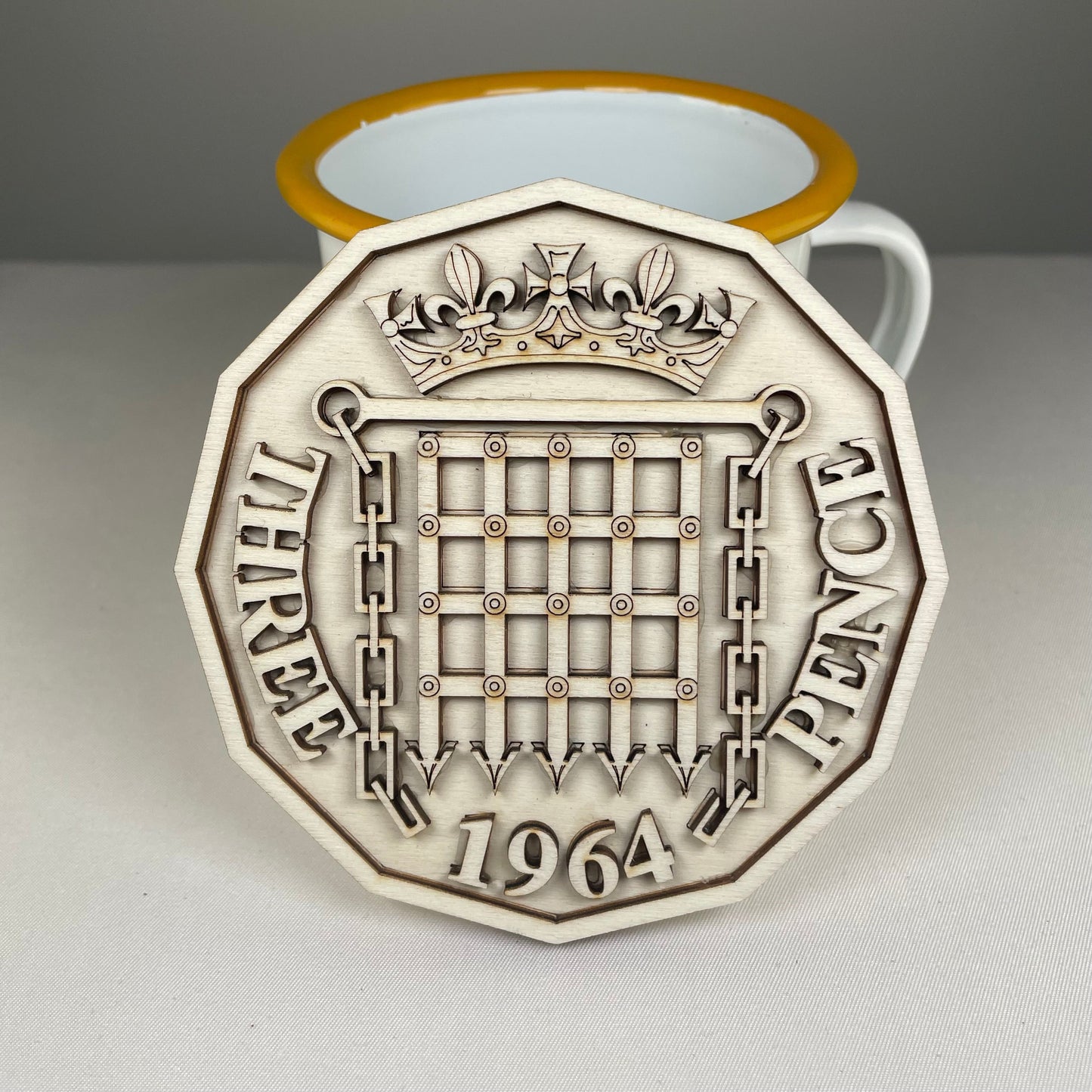 Three Pence Coaster - Handmade Tableware by Curious Rabbit ®