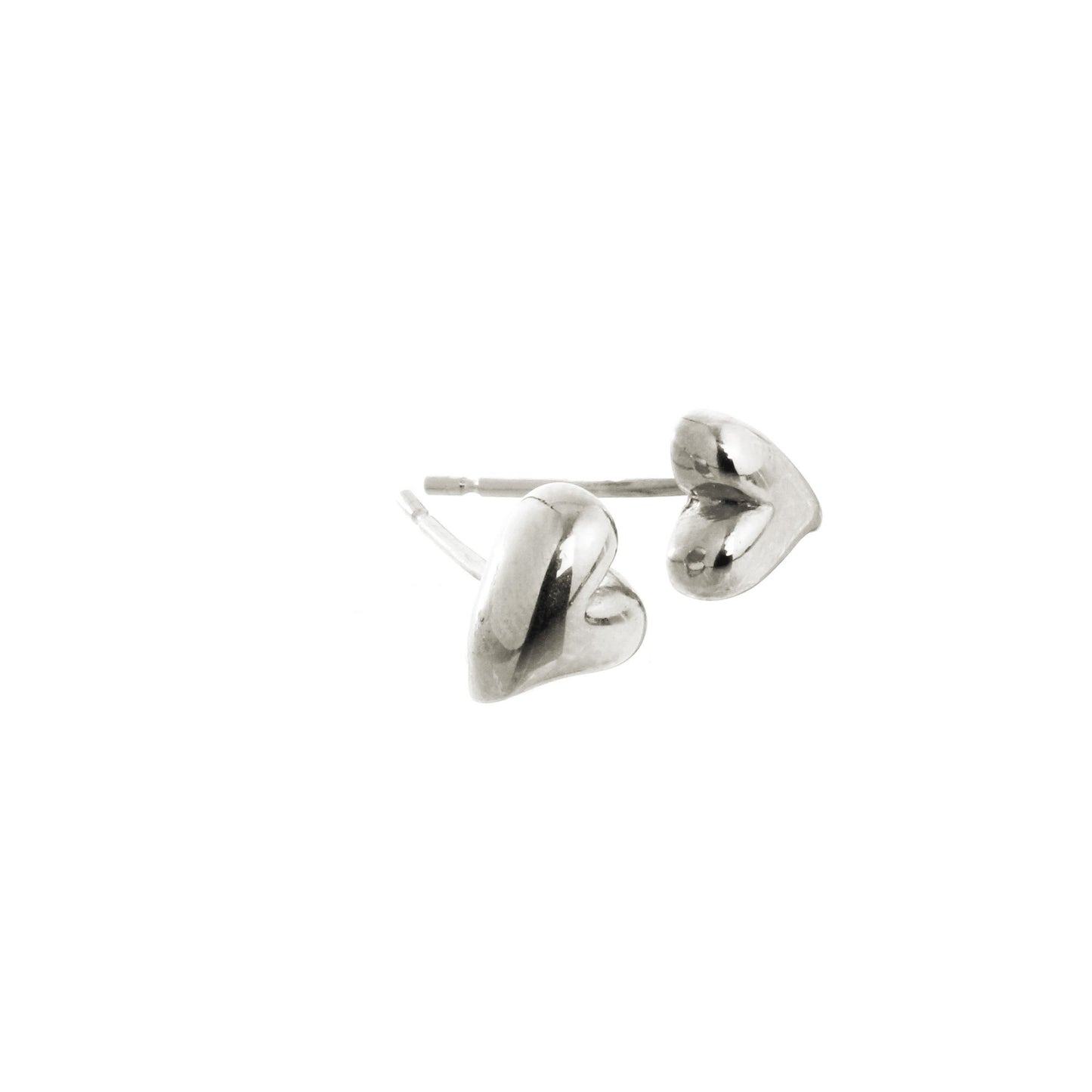 Simply Heart Silver Stud Earrings