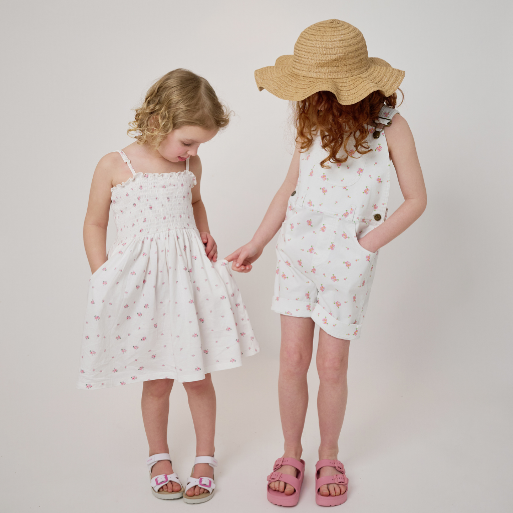 Let's Play Floral Jersey Dress - Cream