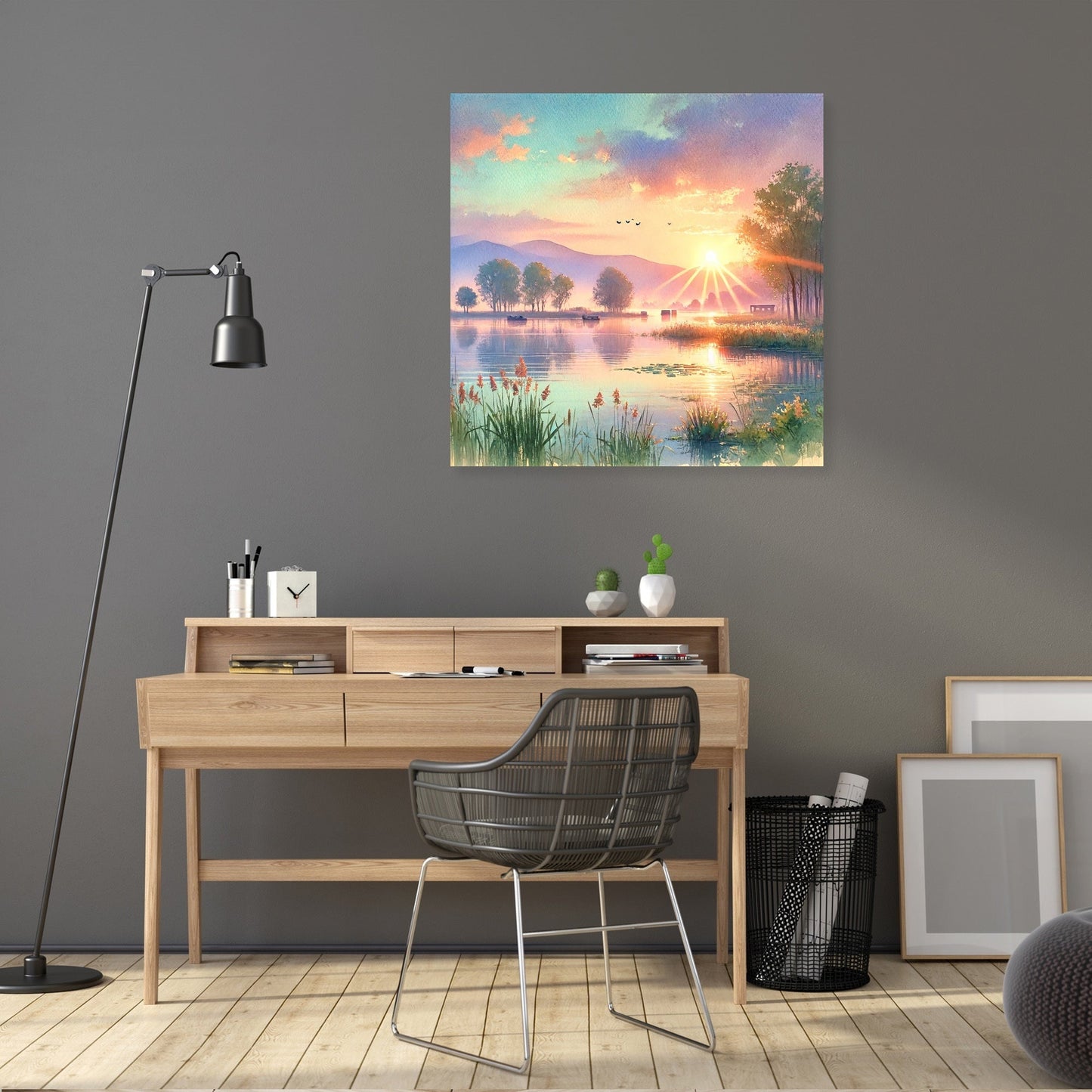 Sunrise Over Masazir Lake Canvas