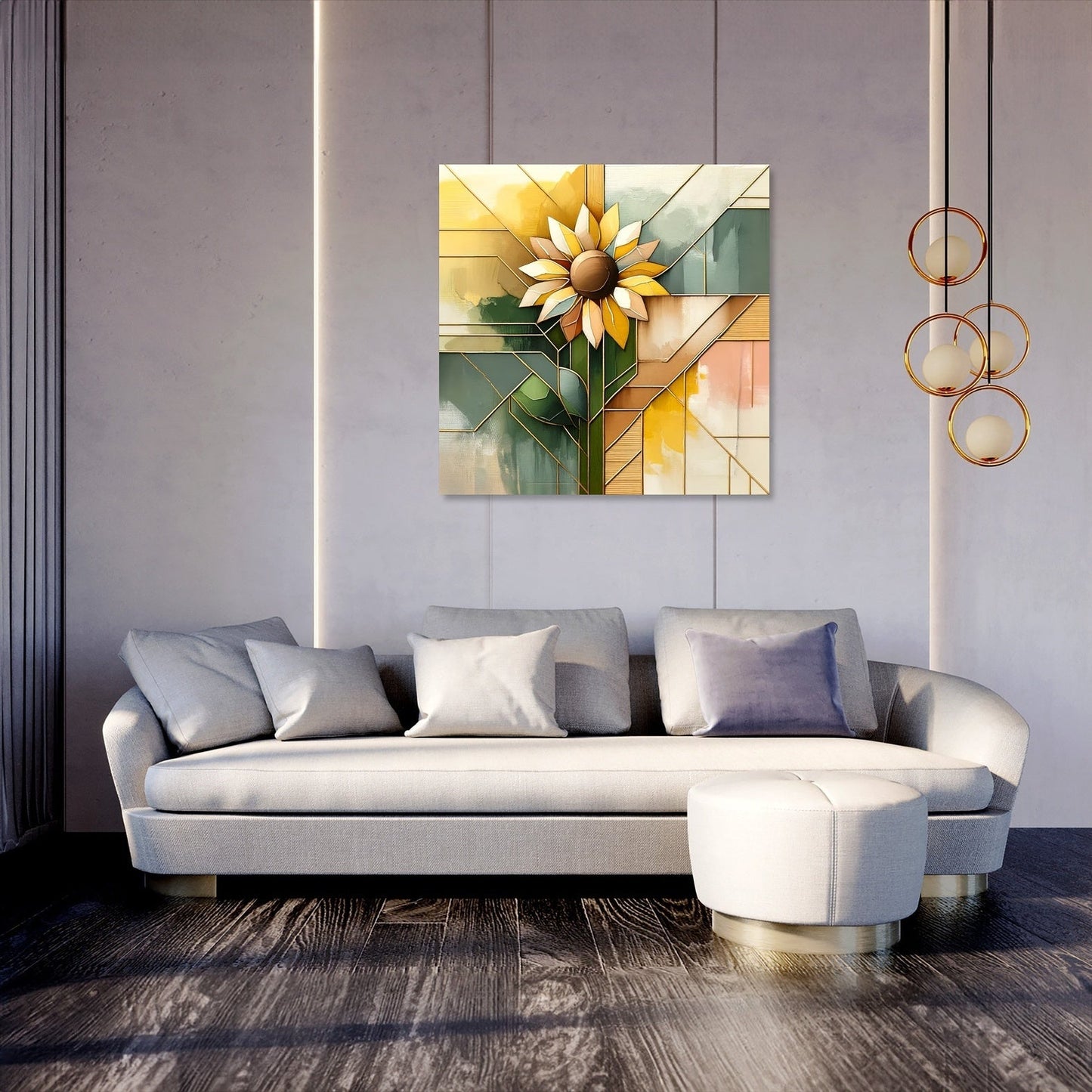 Kintsugi Sunflower Canvas